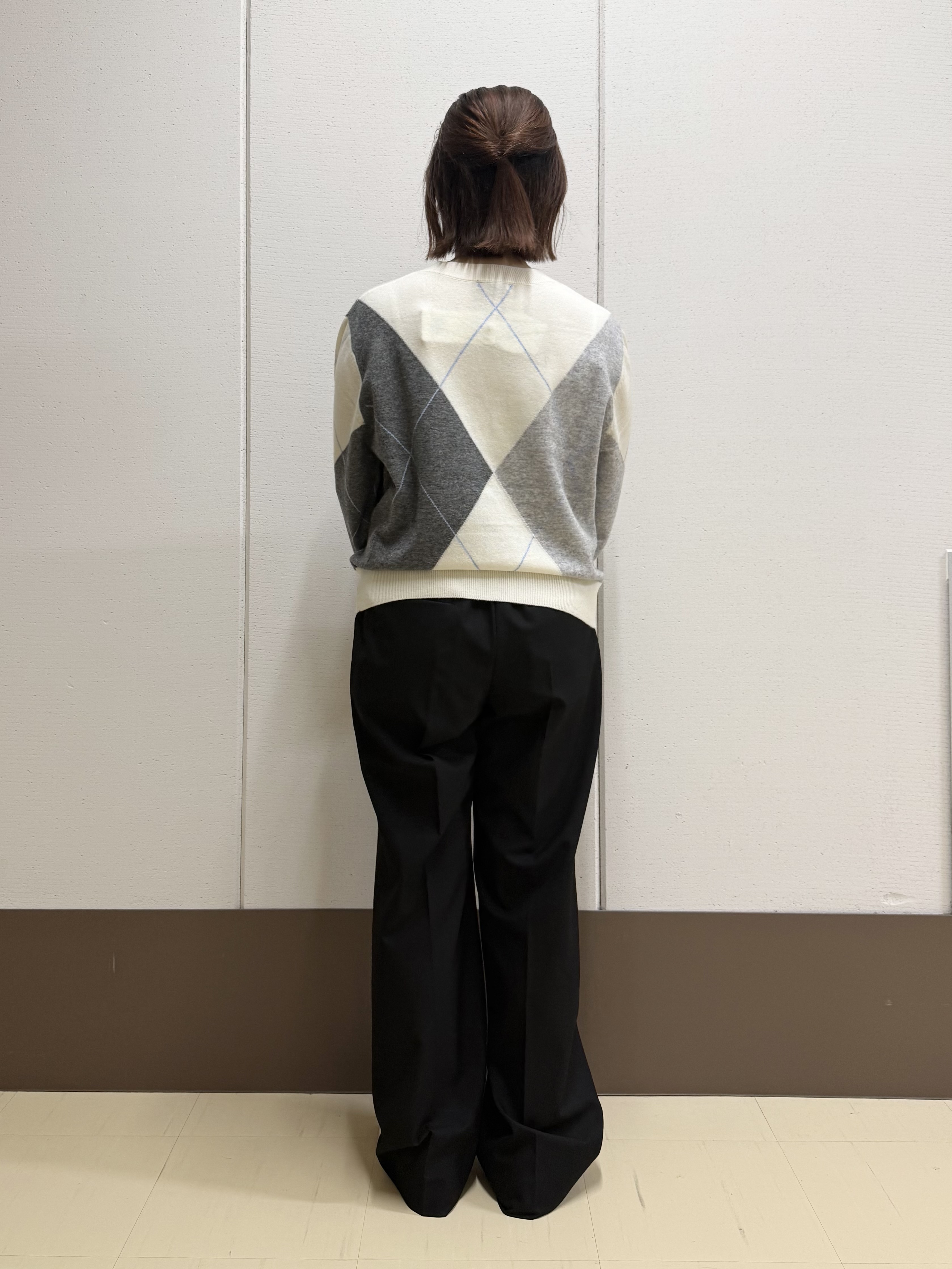 Rikoさんの「INDIVI｜【ウール混】ビッグアーガイル柄ニット」を使ったコーディネート