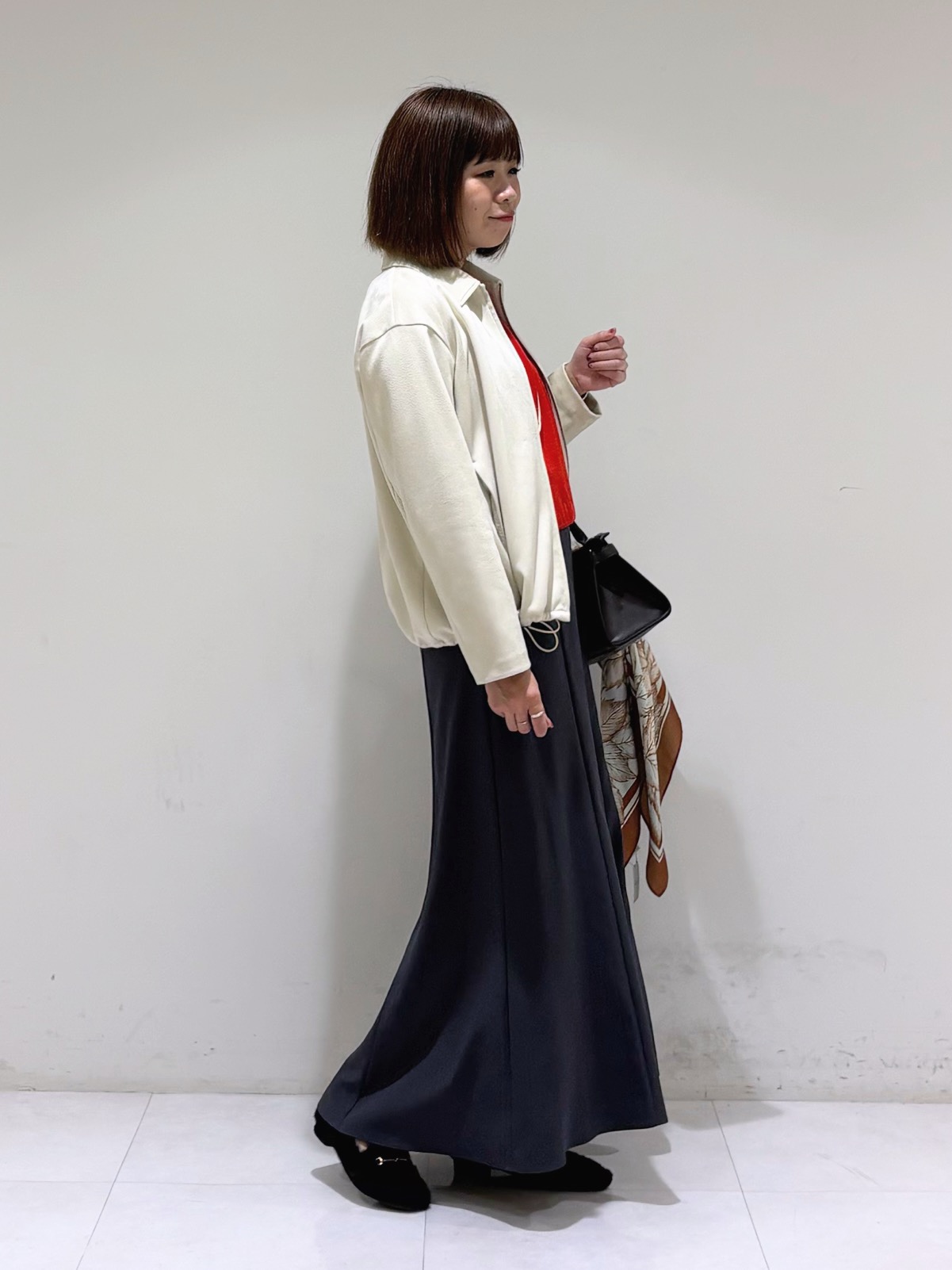 tsuyuさんの「INDIVI｜【スエード調】ステンカラーブルゾン」を使ったコーディネート