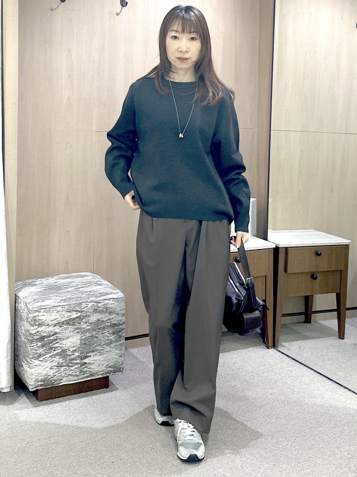Miwaさんの「UNTITLED｜【きれいめカジュアル】スウェットライクニットプルオーバー」を使ったコーディネート