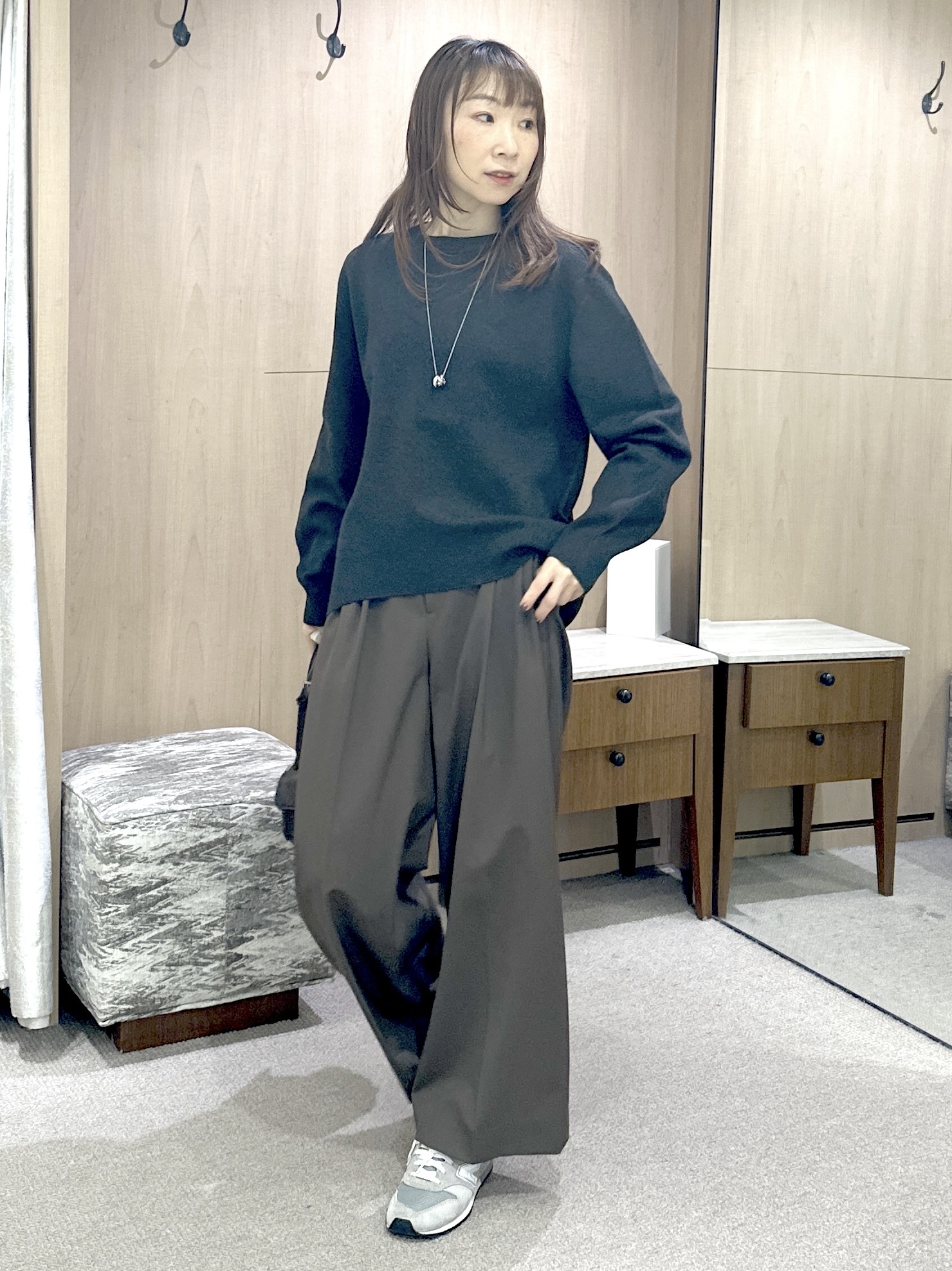 Miwaさんの「UNTITLED｜【きれいめカジュアル】スウェットライクニットプルオーバー」を使ったコーディネート