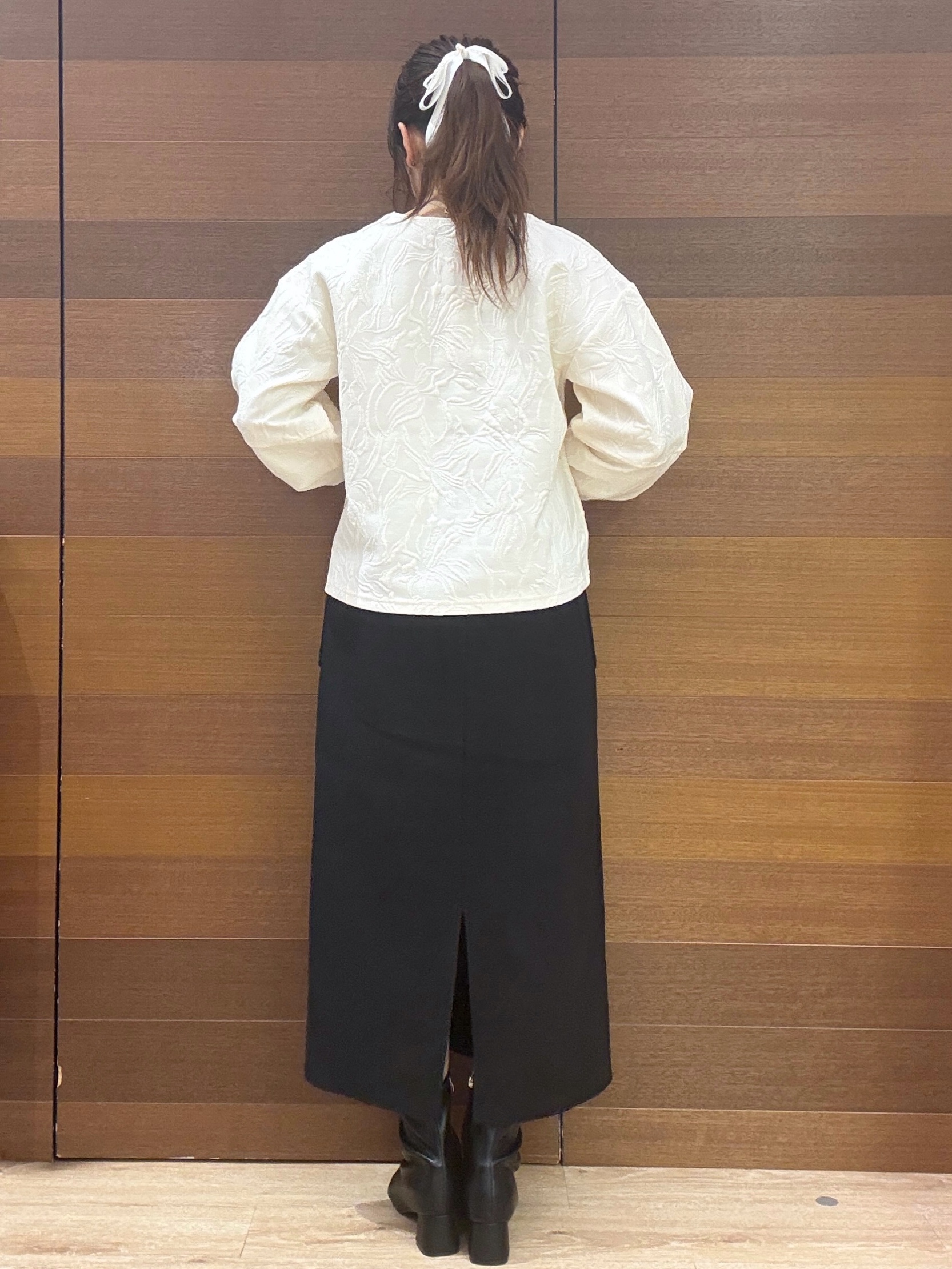 maichiさんの「OPAQUE.CLIP｜ふくれジャカードプルオーバー／セットアップ可【洗濯機OK】」を使ったコーディネート