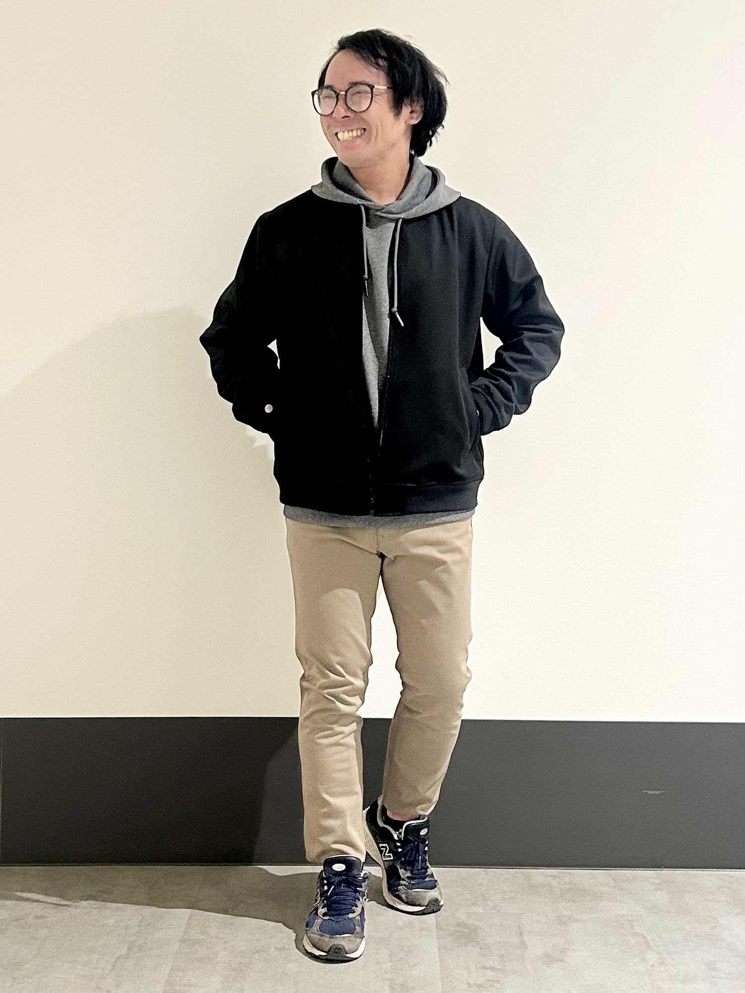 KENJI Iさんの「THE SHOP TK｜【洗濯機OK／ストレッチ】FLEX LINE リブブルゾン」を使ったコーディネート