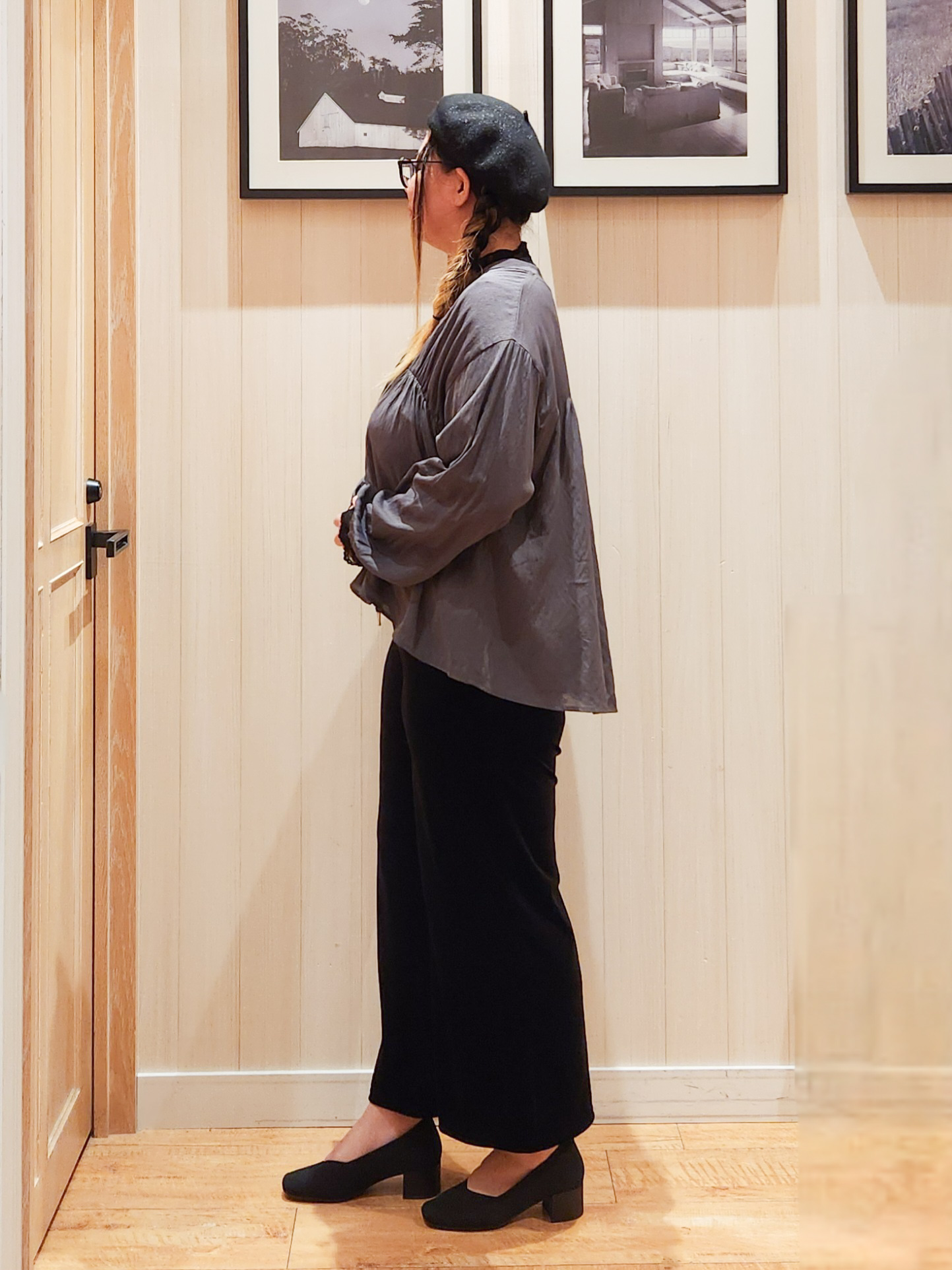 れーやんさんの「SHOO･LA･RUE｜【S-LL/洗濯機可】着痩せシルエット シャーリングシャツカーディガン」を使ったコーディネート