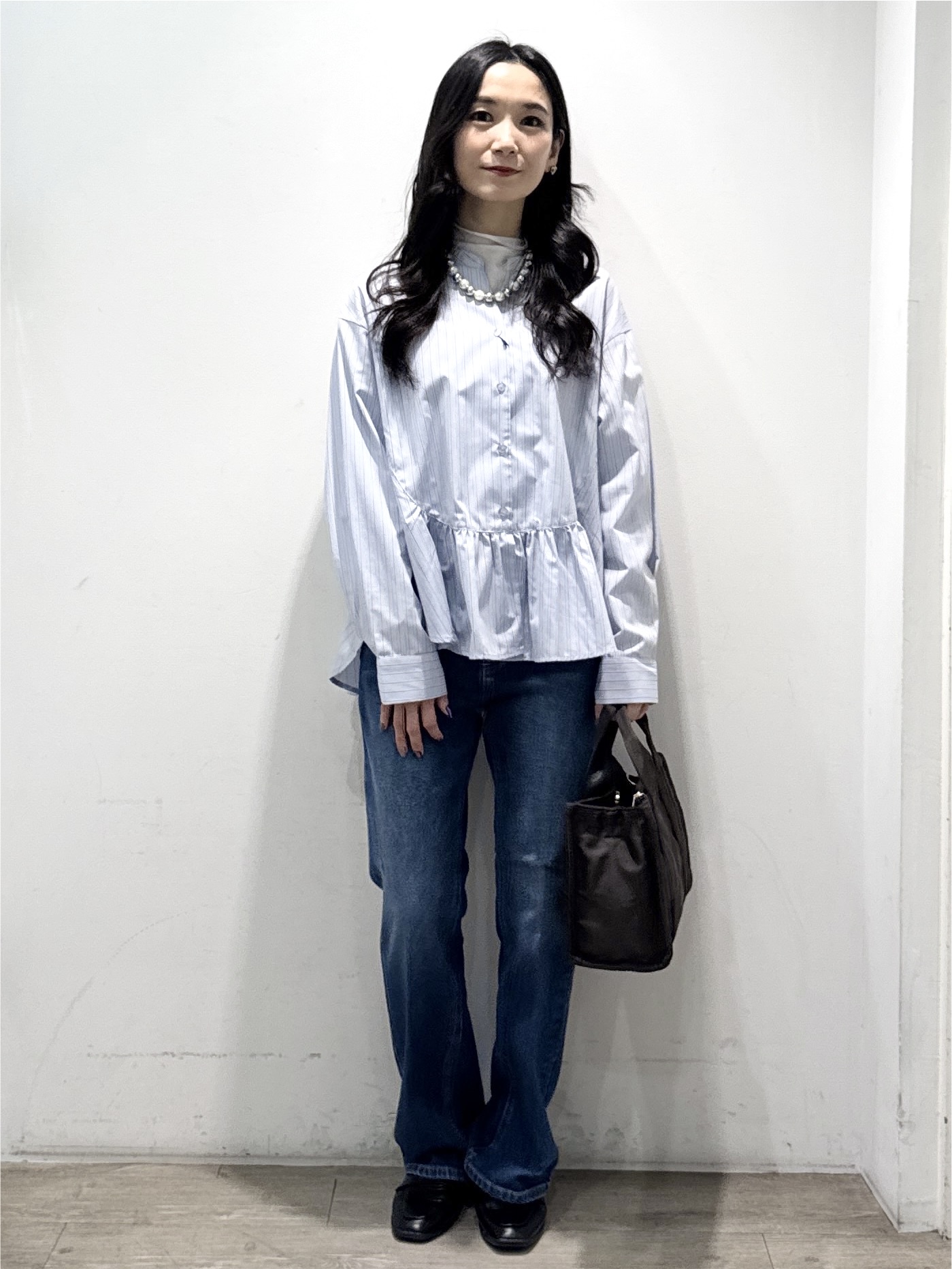 yuicciさんの「OPAQUE.CLIP｜ラウンドペプラムブラウス【洗濯機OK】」を使ったコーディネート