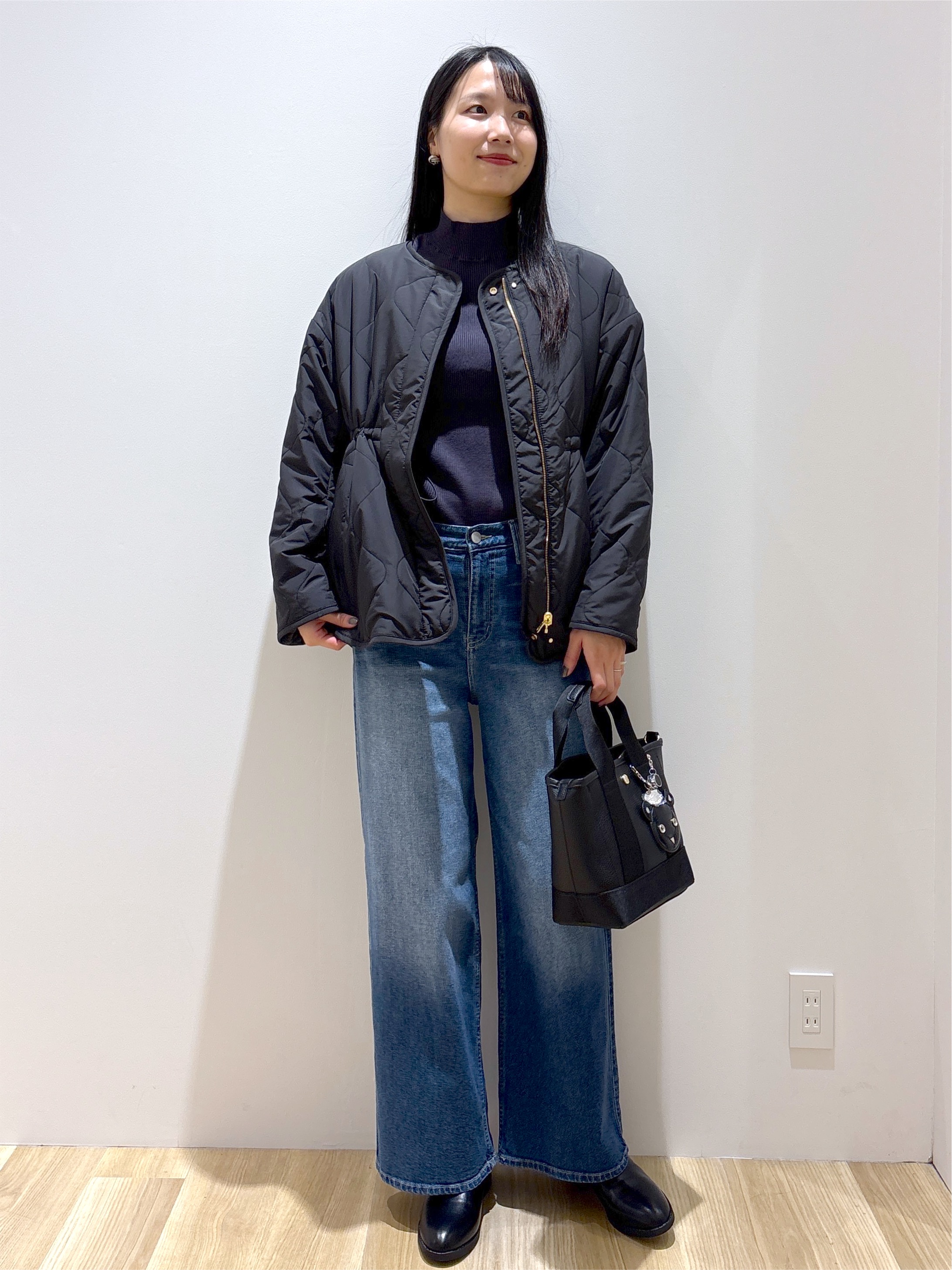 sachikoさんの「OPAQUE.CLIP｜【リバーシブル】撥水キルティング&times;フェイクファーブルゾン」を使ったコーディネート