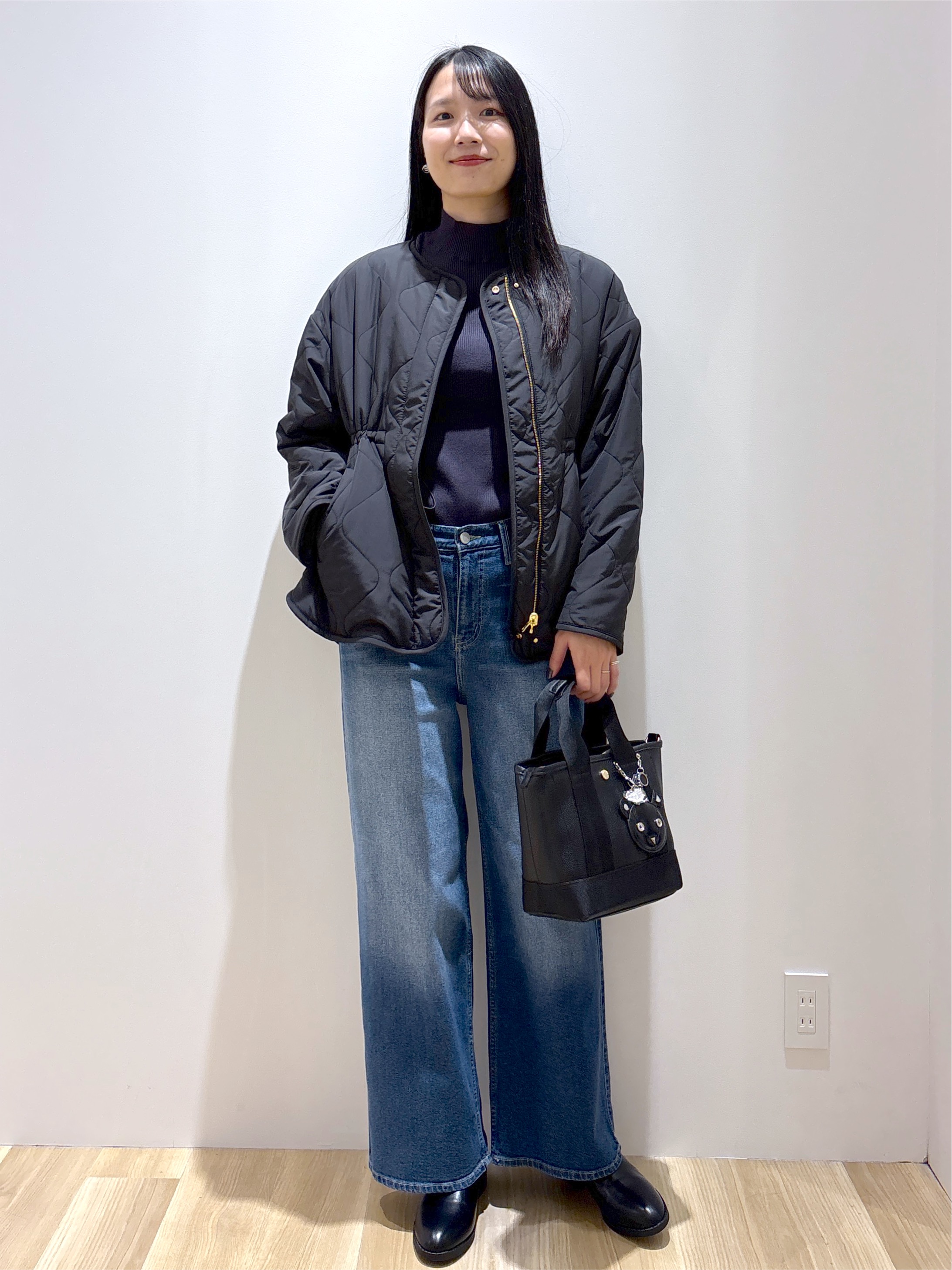 sachikoさんの「OPAQUE.CLIP｜【リバーシブル】撥水キルティング&times;フェイクファーブルゾン」を使ったコーディネート