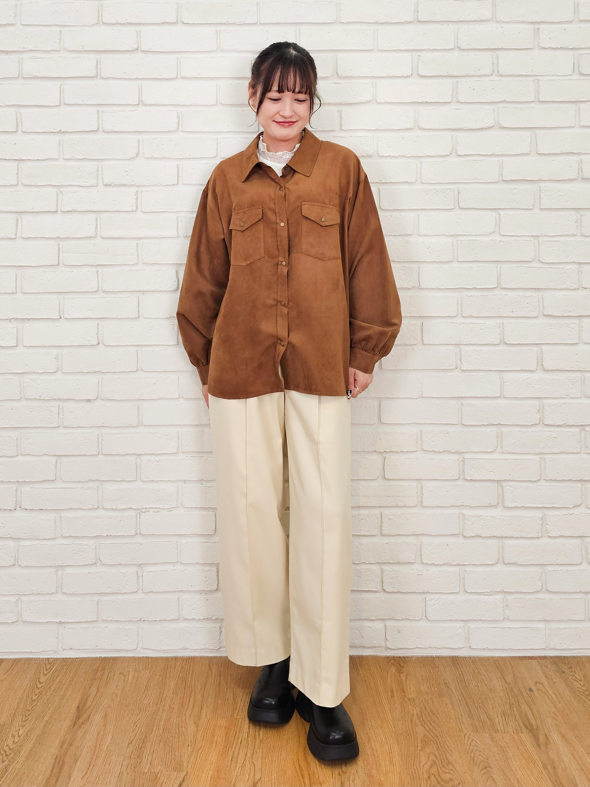 ゆゆさんの「SHOO･LA･RUE｜【洗濯機可/撥水/マルチWAY】ファーライナー付き 毎日欲張りマンパ」を使ったコーディネート