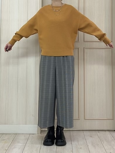 Turnerさんの「SHOO･LA･RUE｜【洗濯機可/体型カバー】やわらかリブドルマンニット」を使ったコーディネート