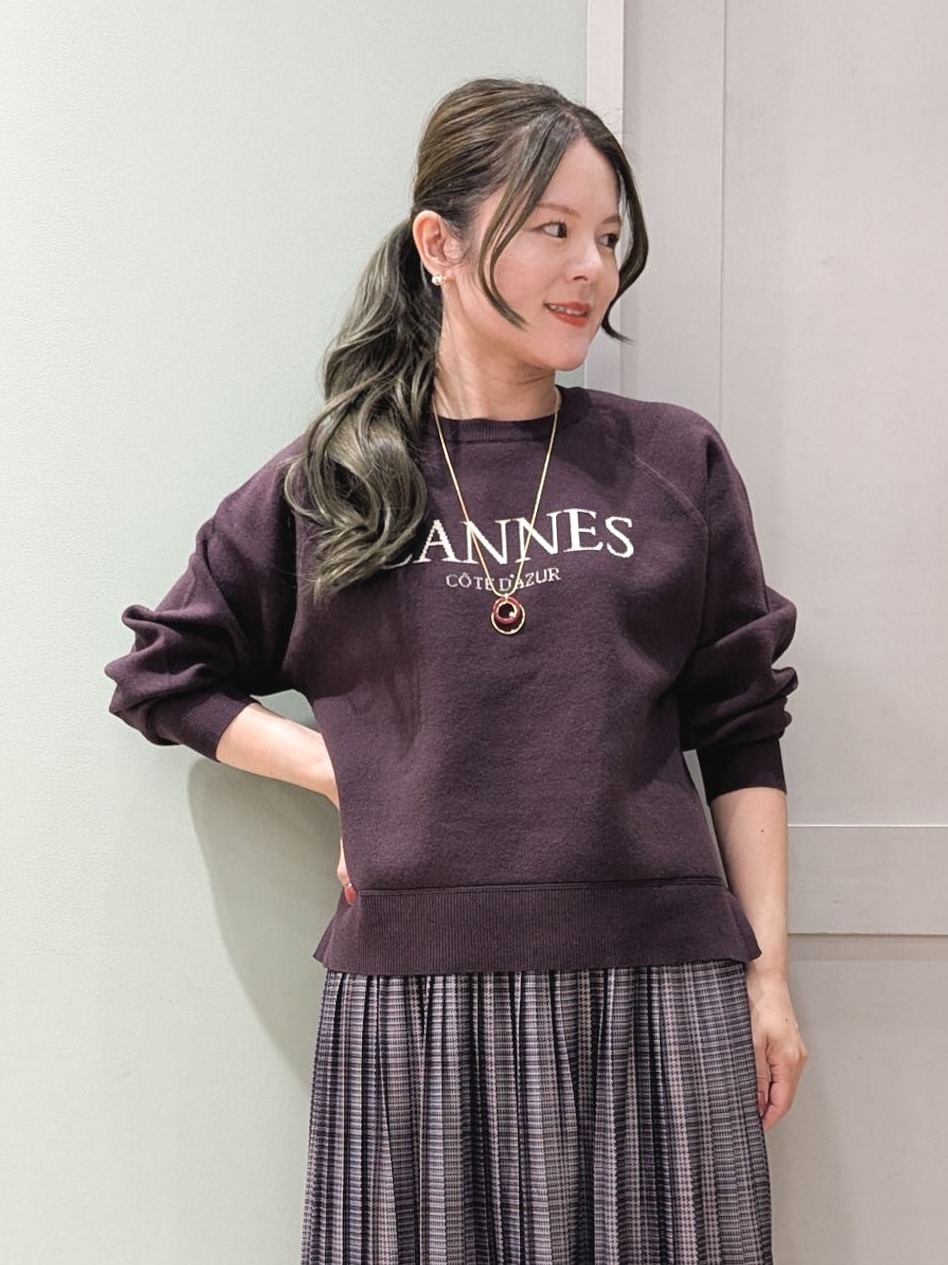 kuwawaさんの「grove｜スエットライクロゴニット」を使ったコーディネート