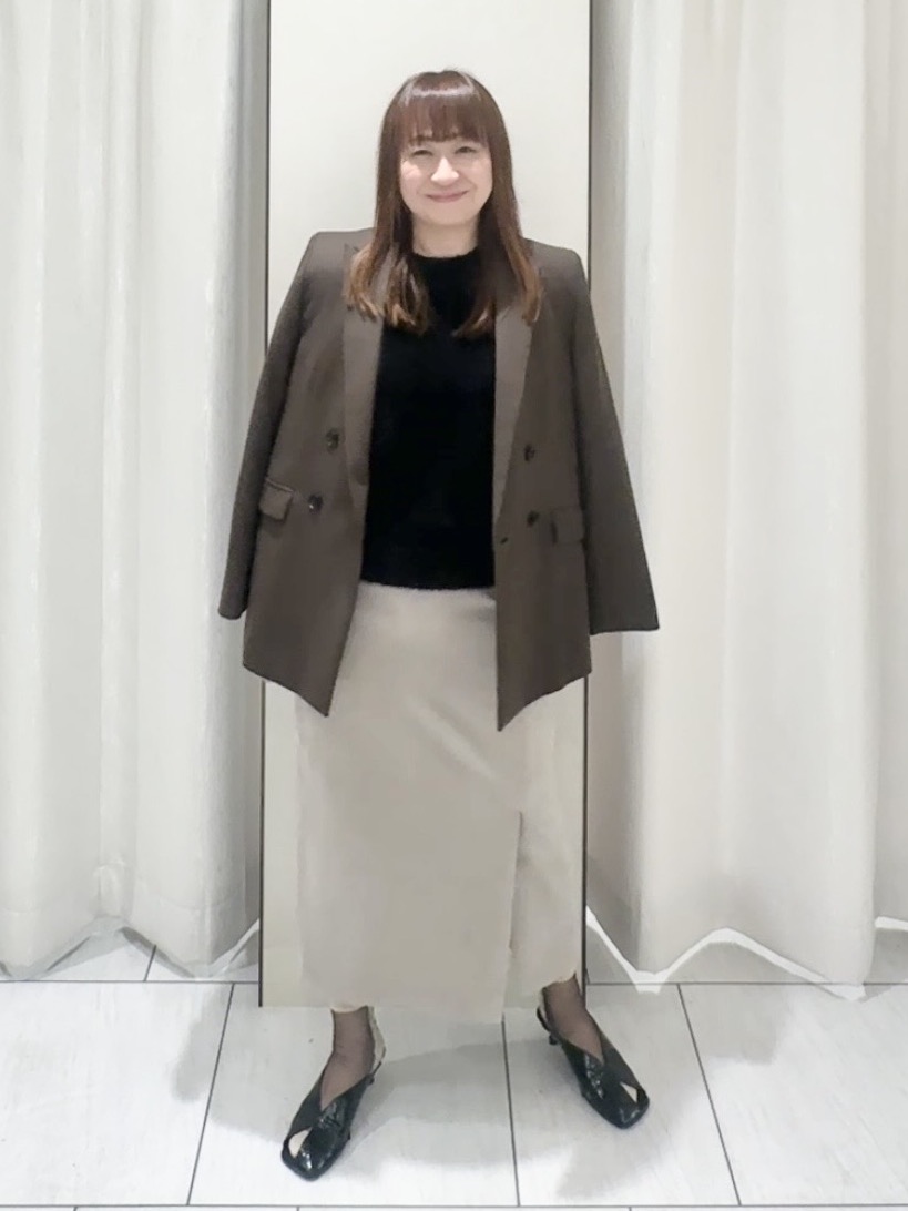 ʏᴜᴋɪᴋᴏさんの「UNTITLED｜【セットアップ可/通勤にも】ウールダブルジャケット」を使ったコーディネート
