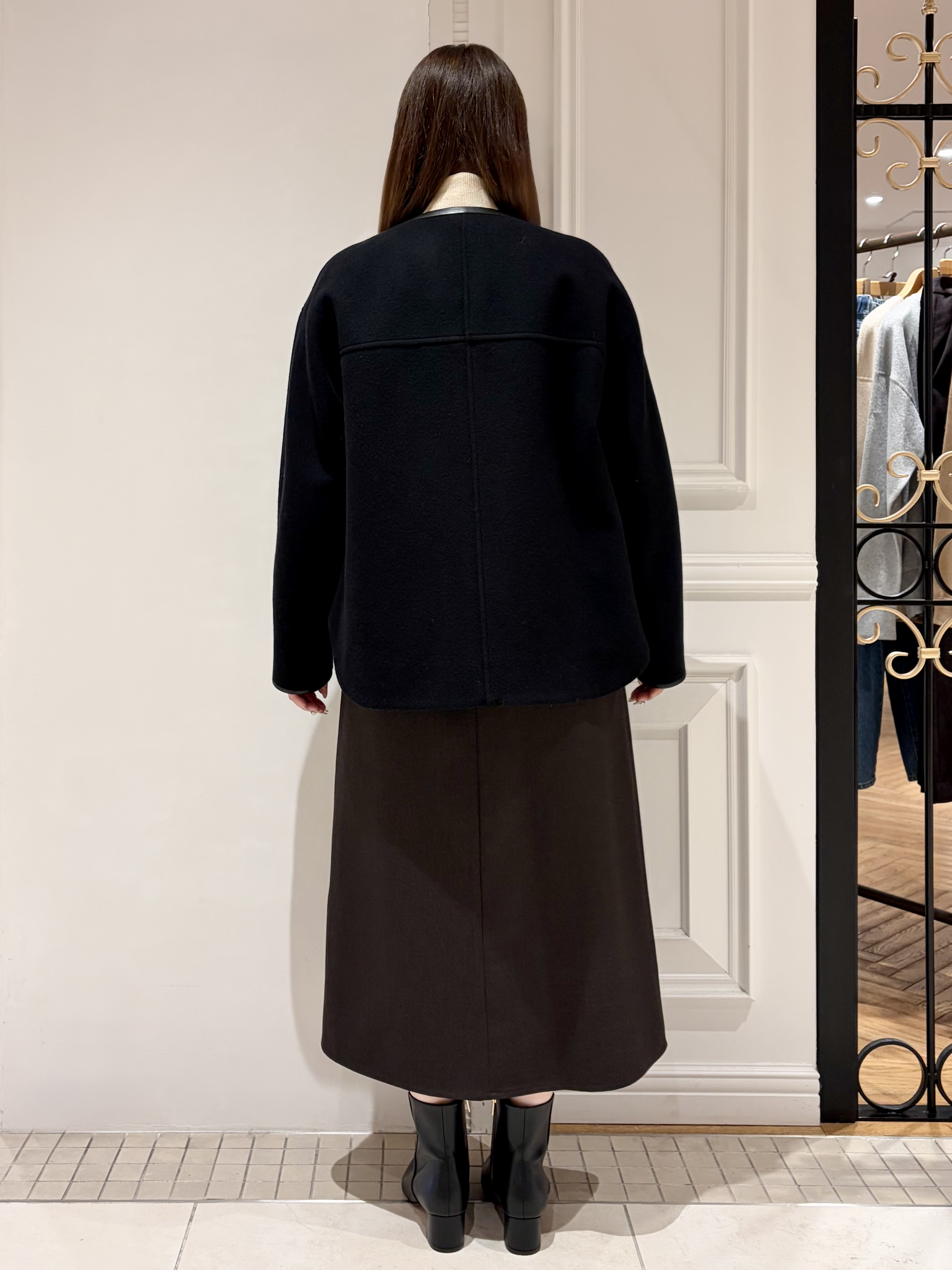 minowaさんの「DRESSTERIOR｜Super140's レザー調パイピングジャケット」を使ったコーディネート