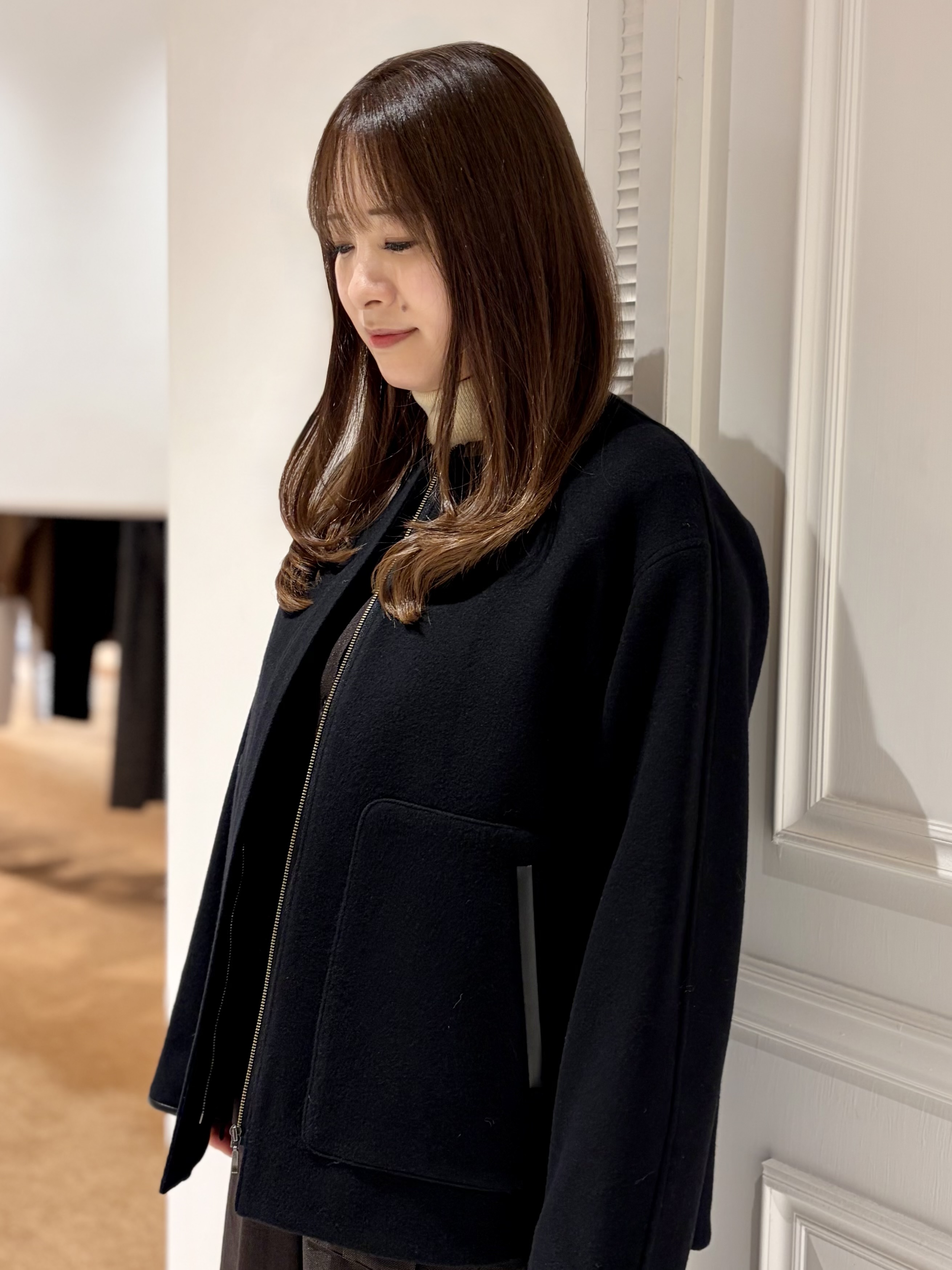 minowaさんの「DRESSTERIOR｜Super140's レザー調パイピングジャケット」を使ったコーディネート
