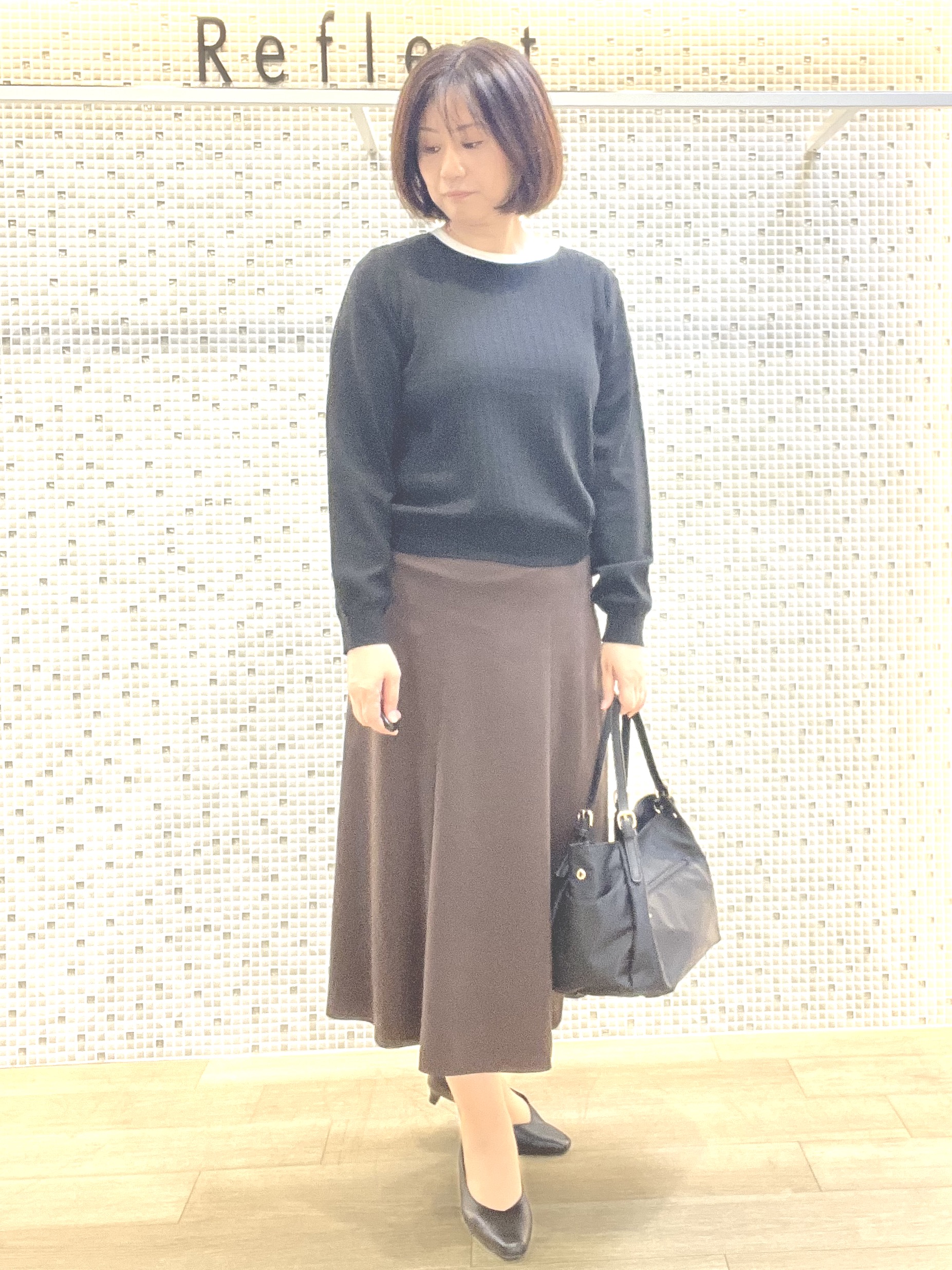 KAOさんの「Reflect｜【手洗い／アンサンブル可】フェミニンカーディガン」を使ったコーディネート