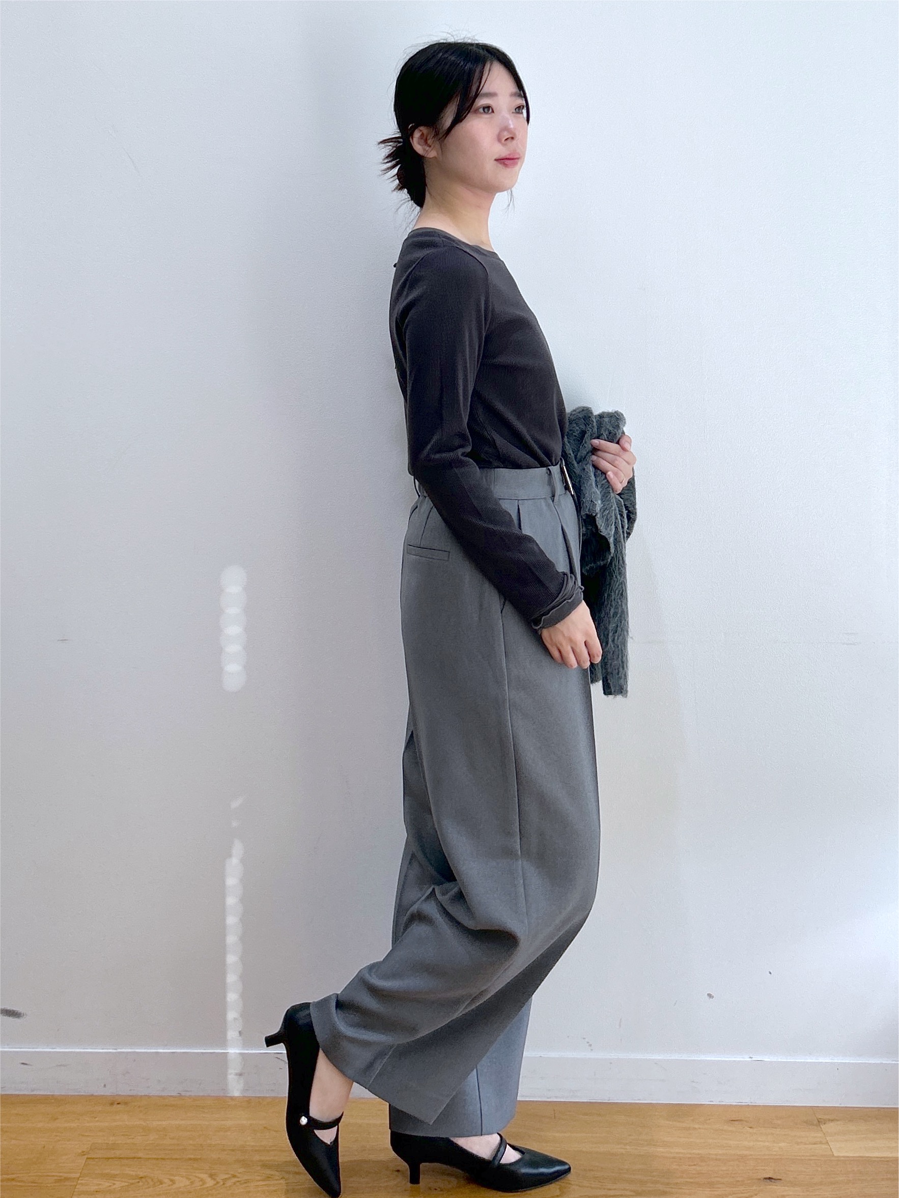 RINAさんの「index｜チュールレイヤードラメトップス【洗濯機OK／吸湿発熱】」を使ったコーディネート