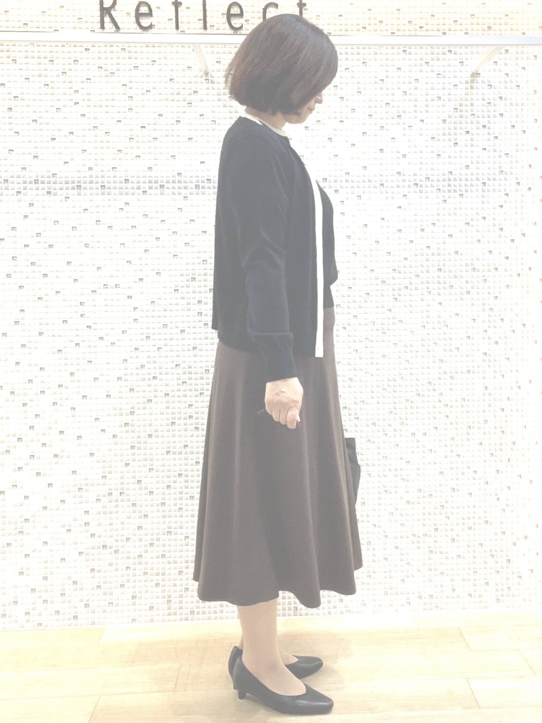 KAOさんの「Reflect｜【手洗い／アンサンブル可】フェミニンカーディガン」を使ったコーディネート