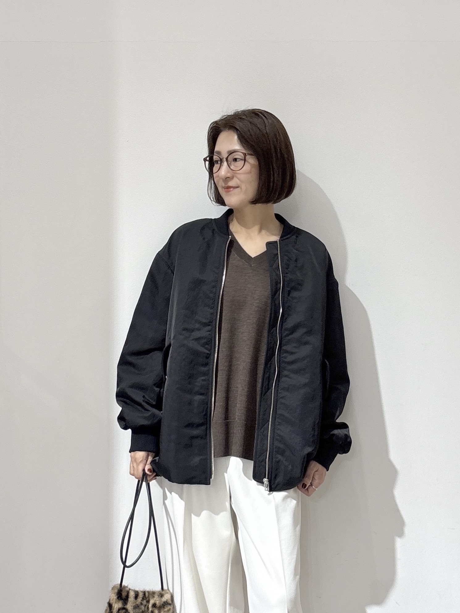 NAKAさんの「OPAQUE.CLIP｜【保温中綿／撥水】ミドルMA－1《洗濯機OK》」を使ったコーディネート