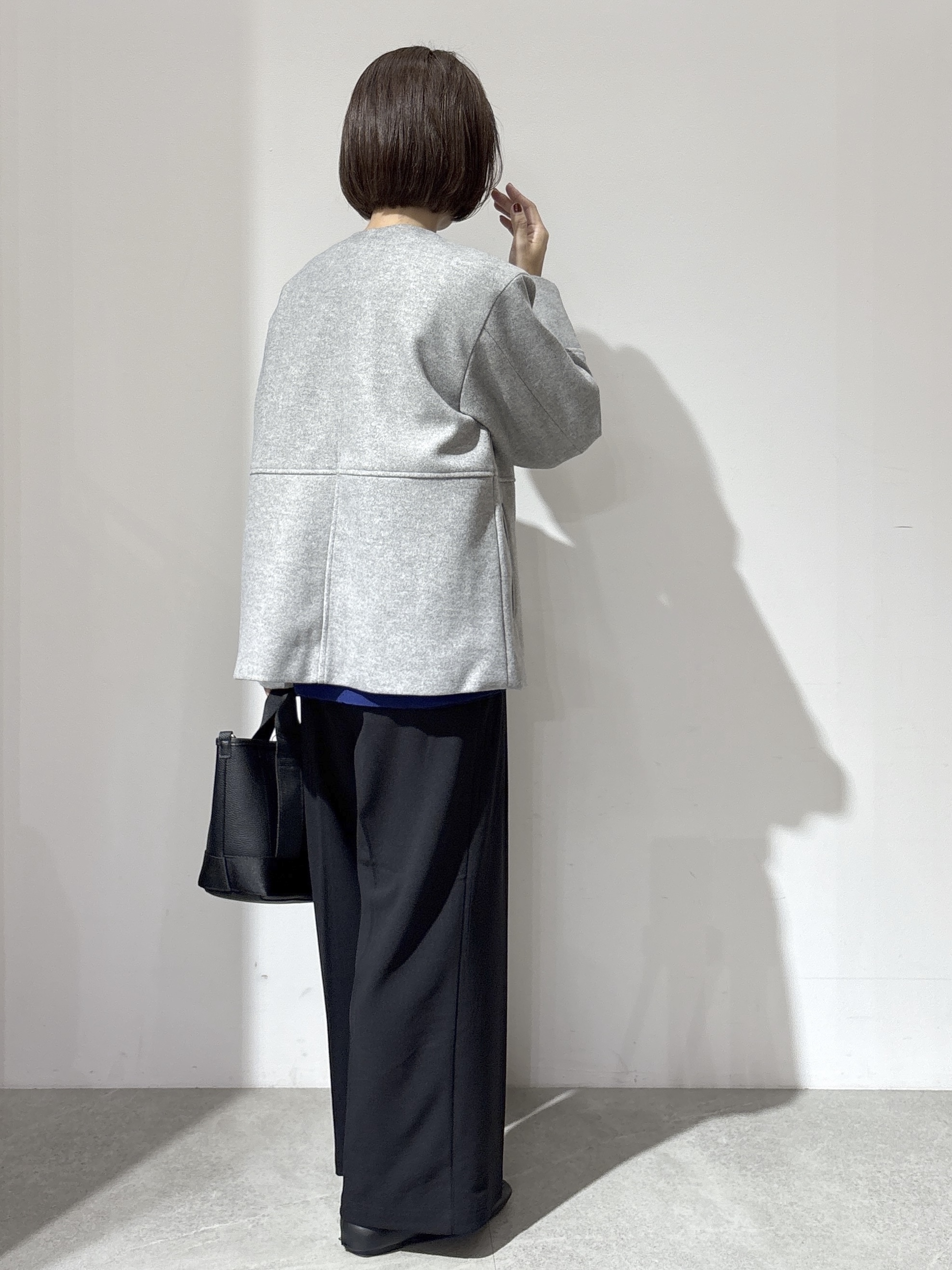 NAKAさんの「OPAQUE.CLIP｜ウールライク ノーカラーコート【洗濯機OK】」を使ったコーディネート