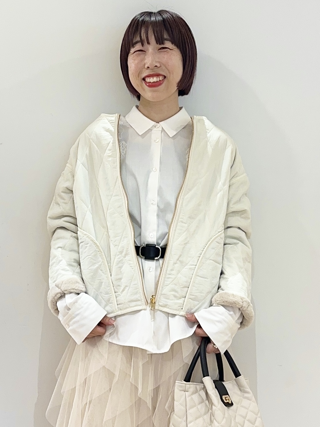 Hana...eさんの「index｜【リバーシブル】キルティングファーブルゾン《洗濯機OK》」を使ったコーディネート