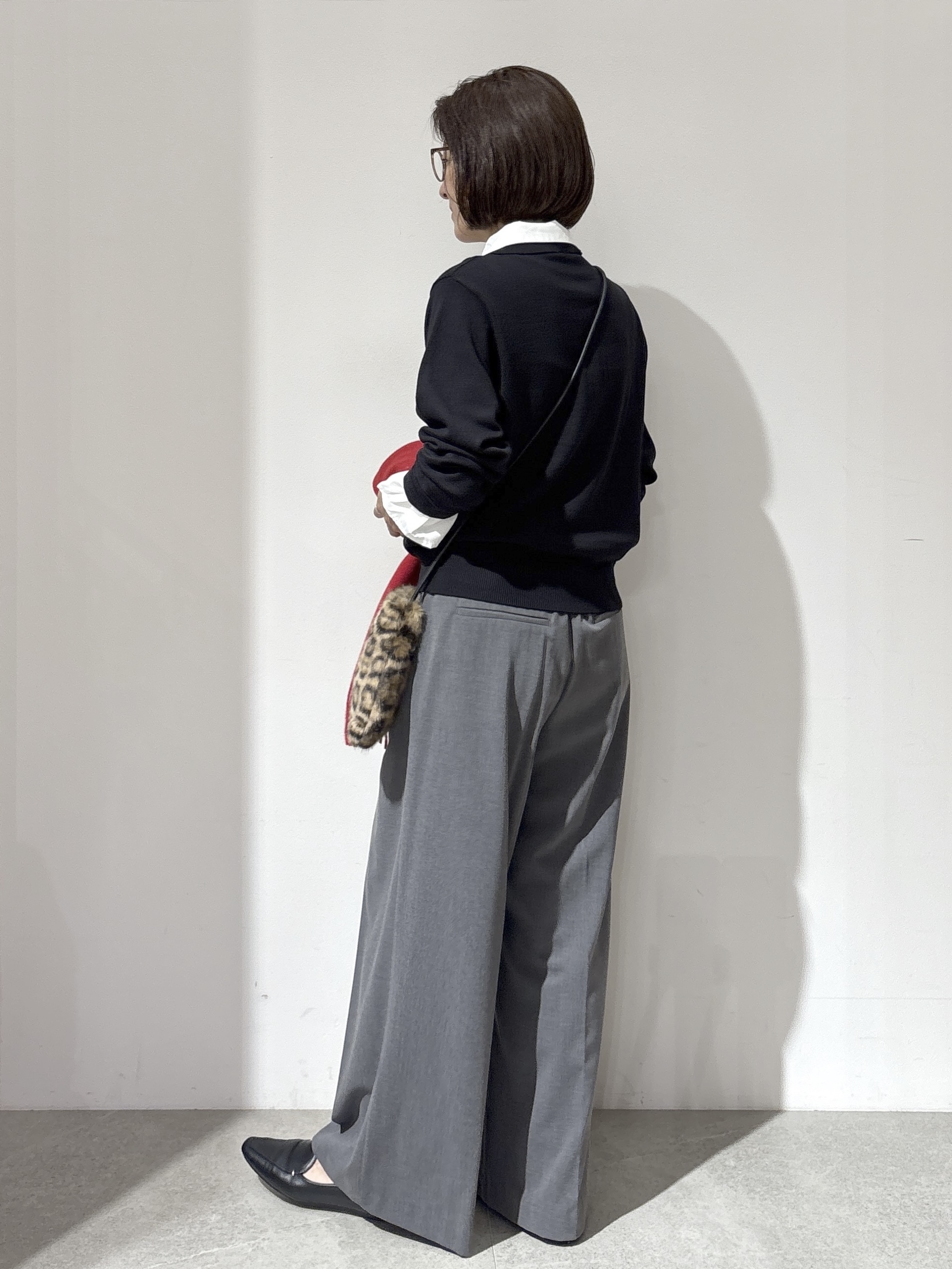 NAKAさんの「OPAQUE.CLIP｜シャツレイヤード風ポロニット【洗濯機OK】」を使ったコーディネート