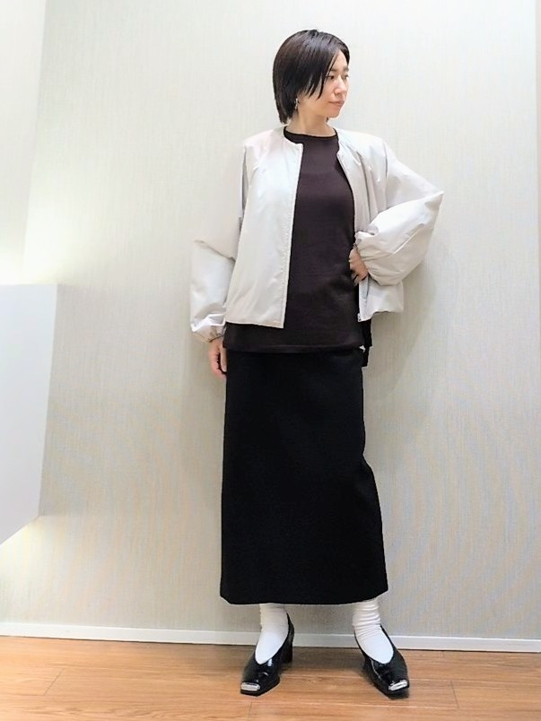 ミズタさんの「UNTITLED｜【軽アウター/中綿/秋冬コート】ショートブルゾン」を使ったコーディネート
