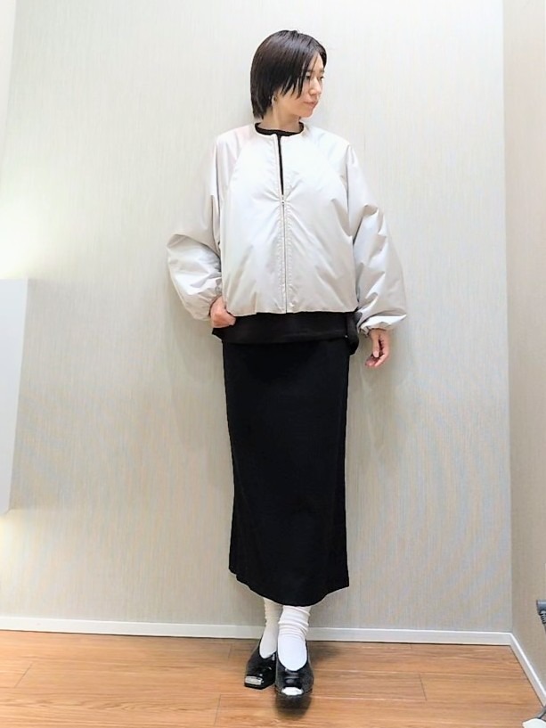 ミズタさんの「UNTITLED｜【軽アウター/中綿/秋冬コート】ショートブルゾン」を使ったコーディネート