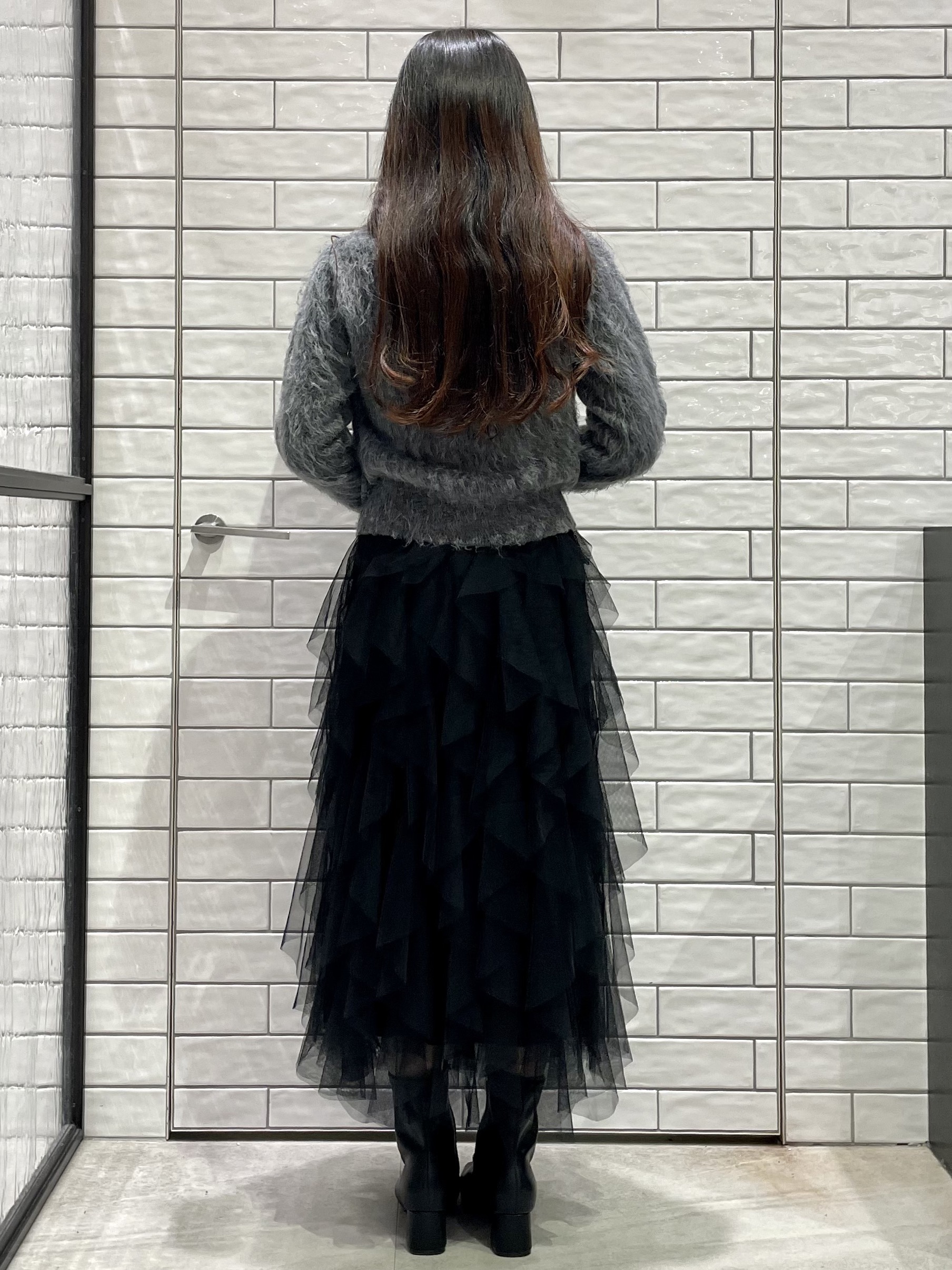 ayakaさんの「OPAQUE.CLIP｜【洗える】ふんわりシャギーカーディガン」を使ったコーディネート