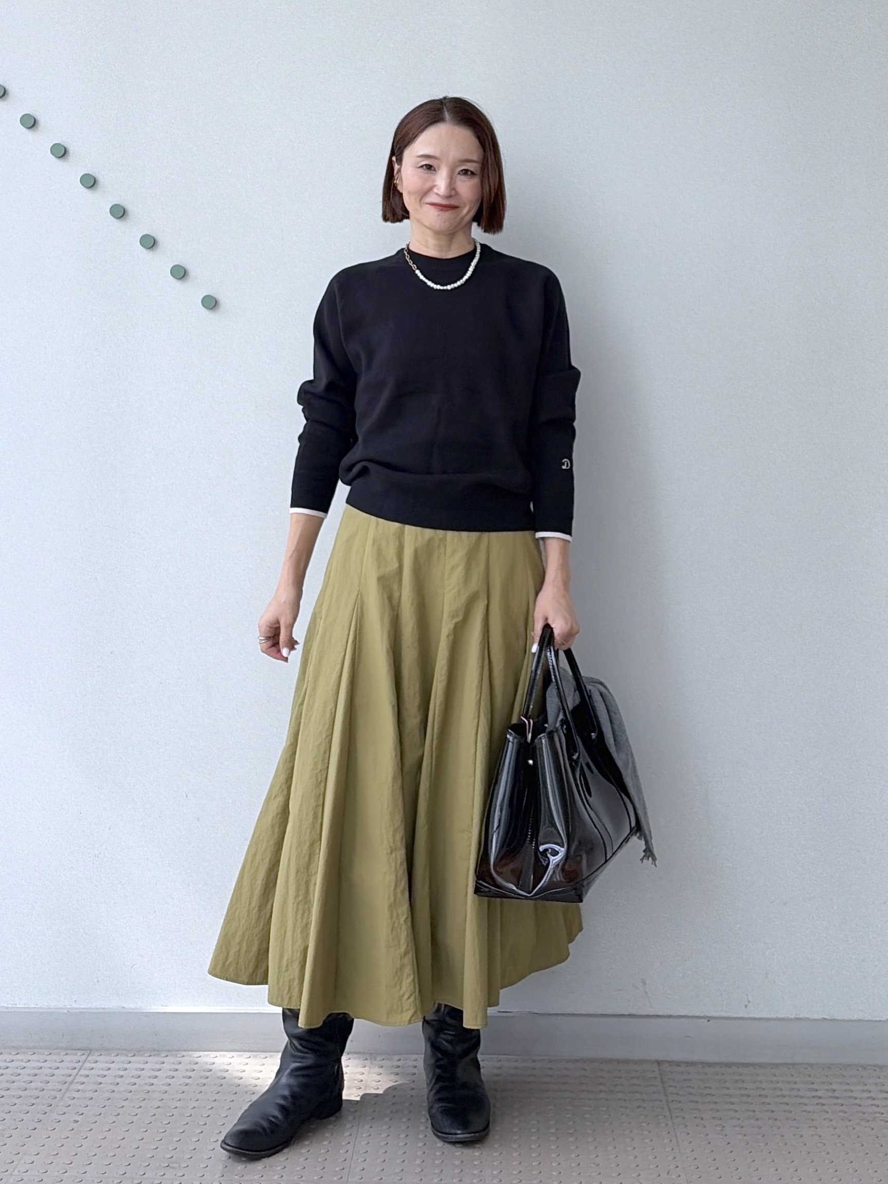 yoshikadoさんの「DRESSTERIOR｜【STORY11月号掲載/マシンウォッシャブル】コットンカシミヤニット」を使ったコーディネート