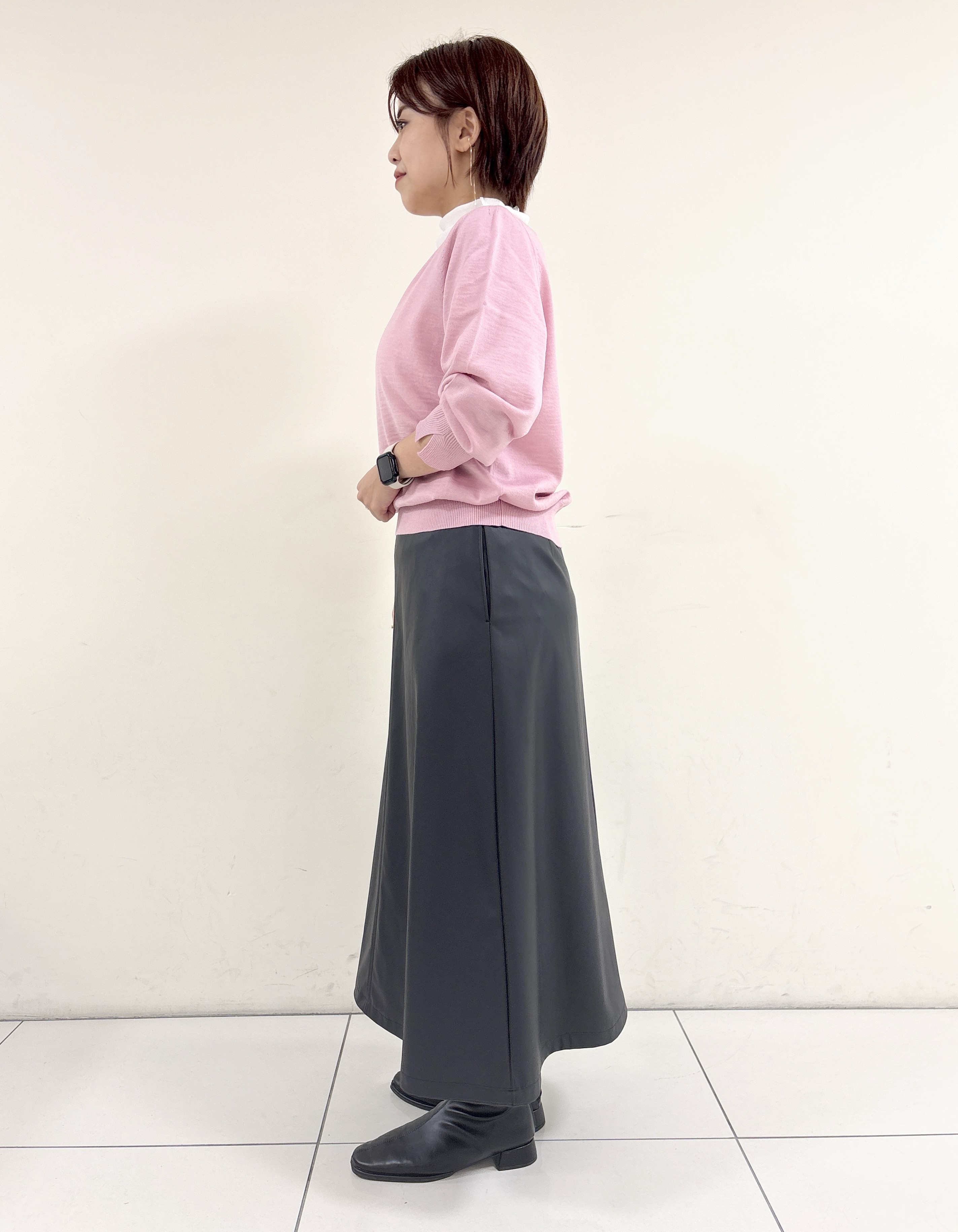 ayumiさんの「UNTITLED｜【アンサンブル可能/オンオフ使える】シルクウールカシミヤプルオーバー」を使ったコーディネート