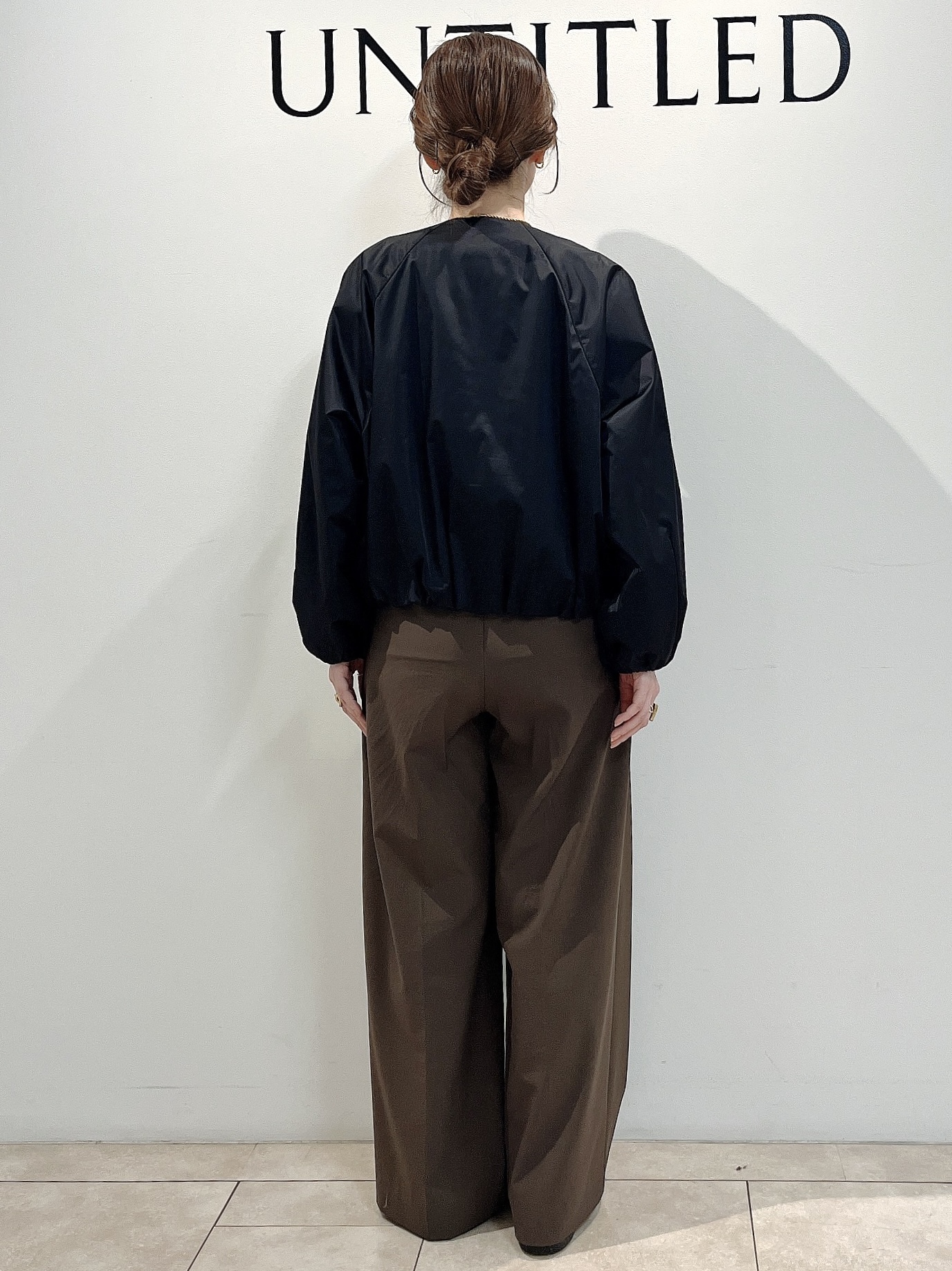 hayaさんの「UNTITLED｜【軽アウター/中綿/秋冬コート】ショートブルゾン」を使ったコーディネート