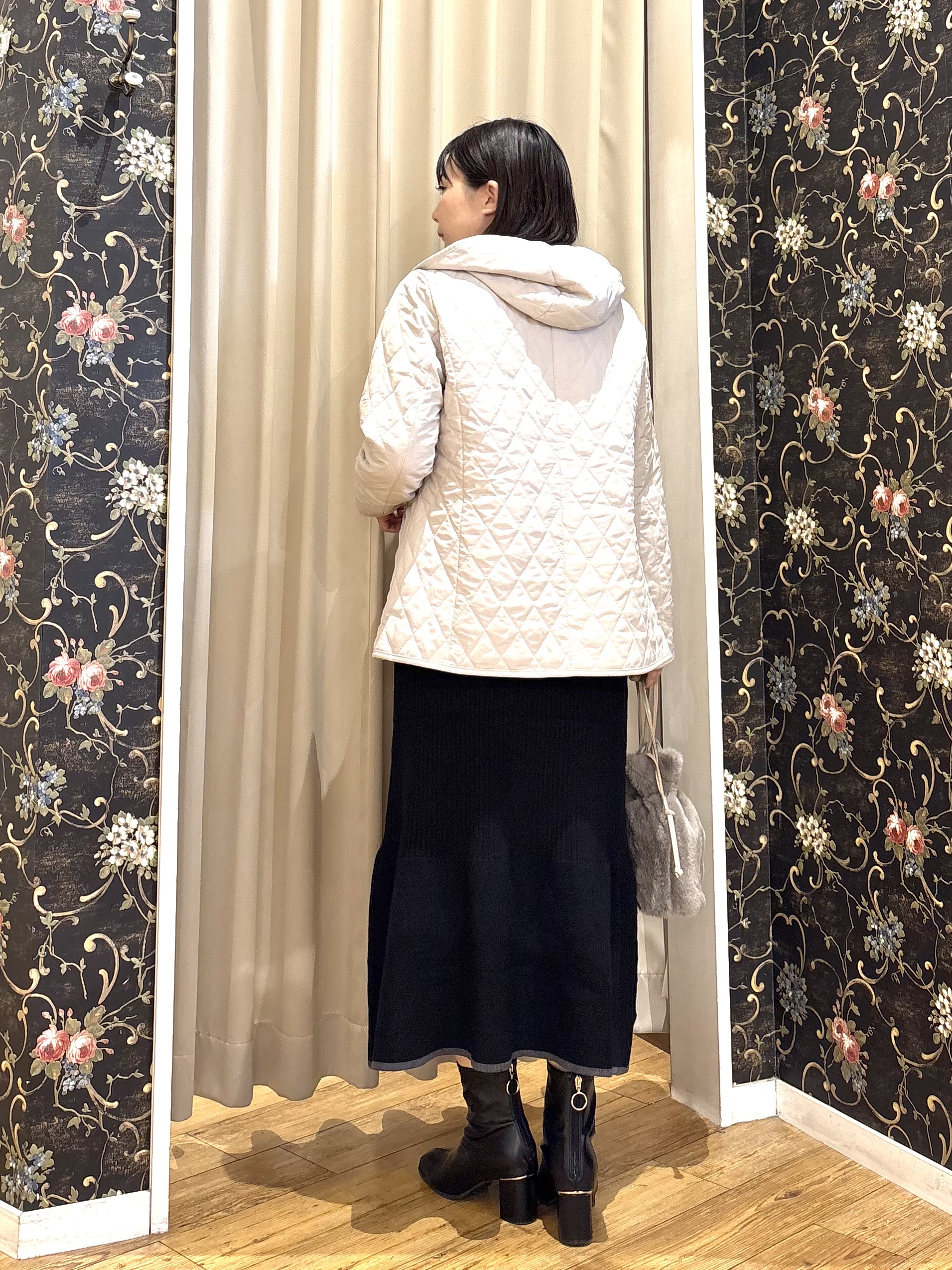 ネリさんの「SHOO･LA･RUE｜【撥水/S-LL/洗濯機可】2WAY中綿キルトジャケット」を使ったコーディネート