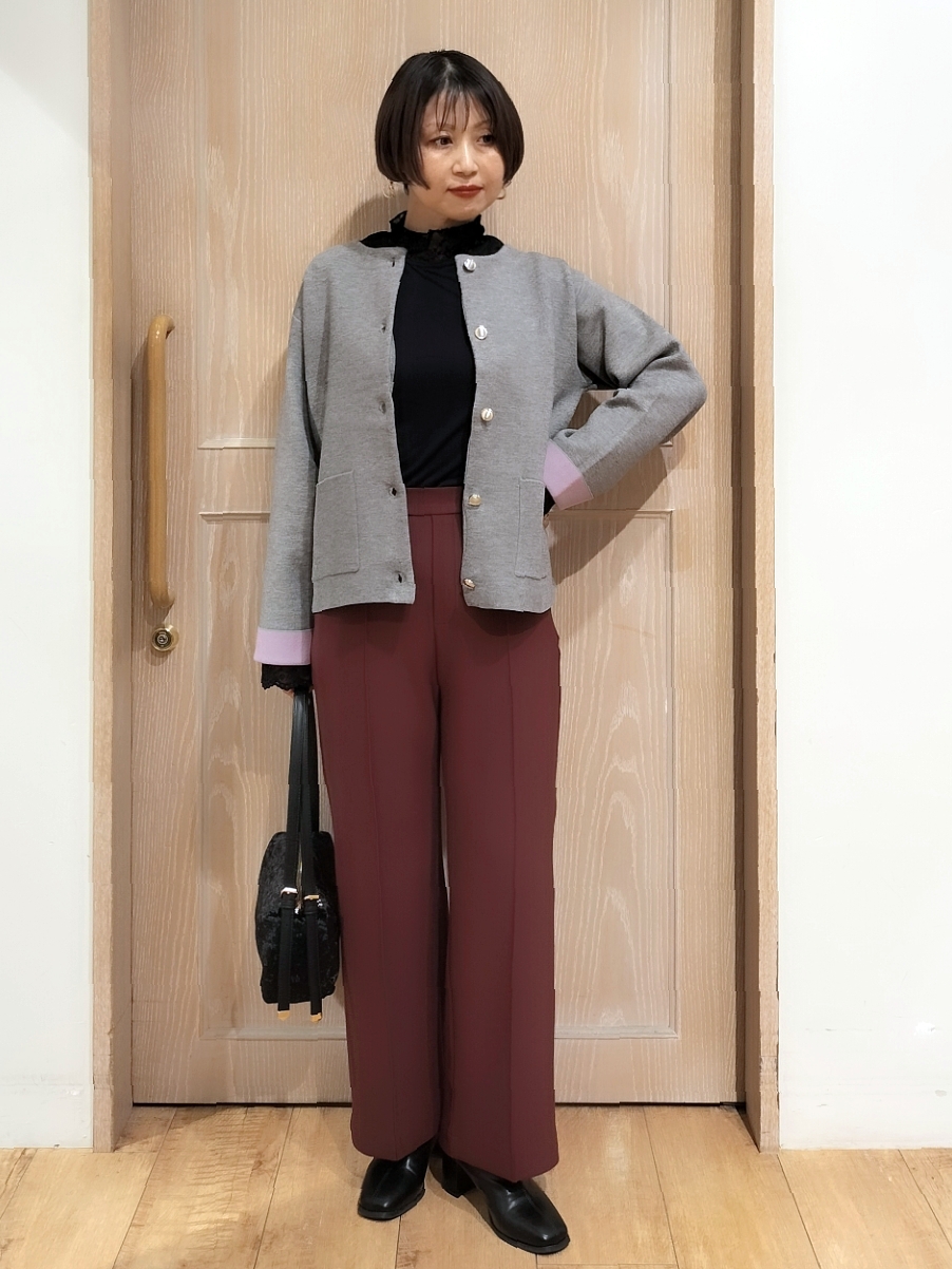 YUKIさんの「SHOO･LA･RUE｜【S-LL/洗濯機可/静電気防止】もちもち配色ダブルフェイスカーディガン」を使ったコーディネート
