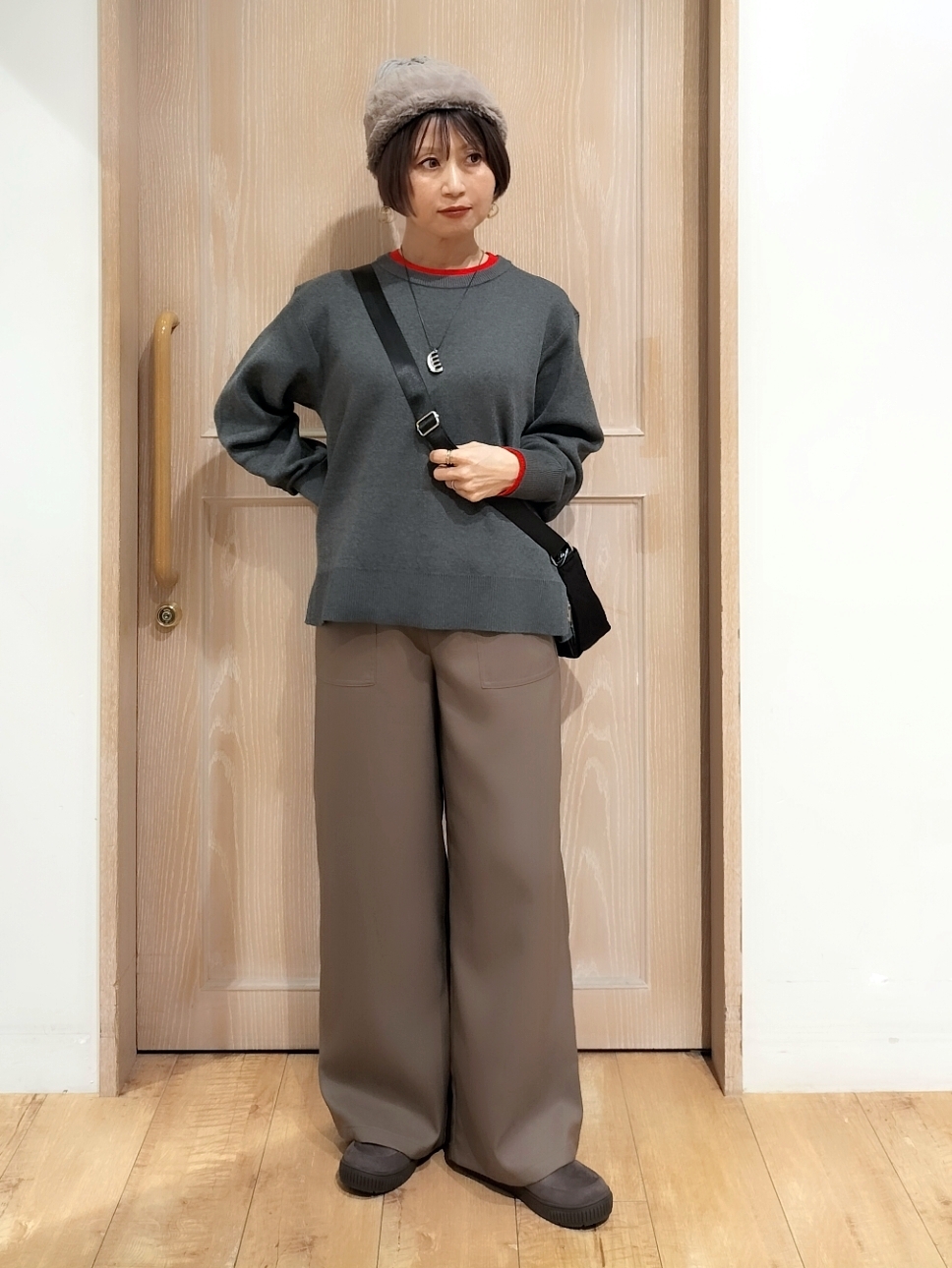 YUKIさんの「SHOO･LA･RUE｜【洗濯機可/S-LL】配色がアクセント スウェットライクニット」を使ったコーディネート