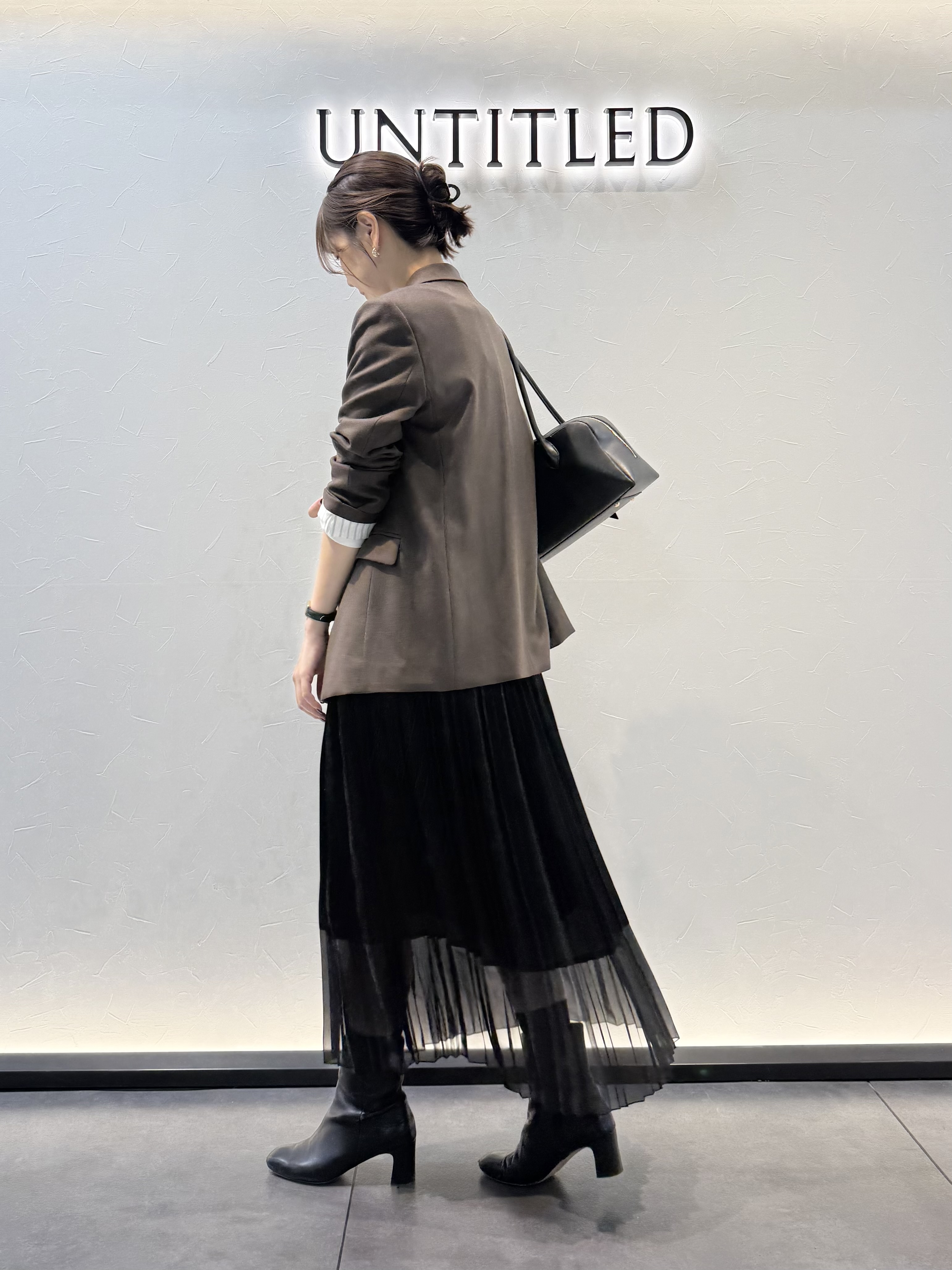 かなえさんの「UNTITLED｜【セットアップ可/ライトアウター/仕事着スーツ】ウールダブルジャケット」を使ったコーディネート
