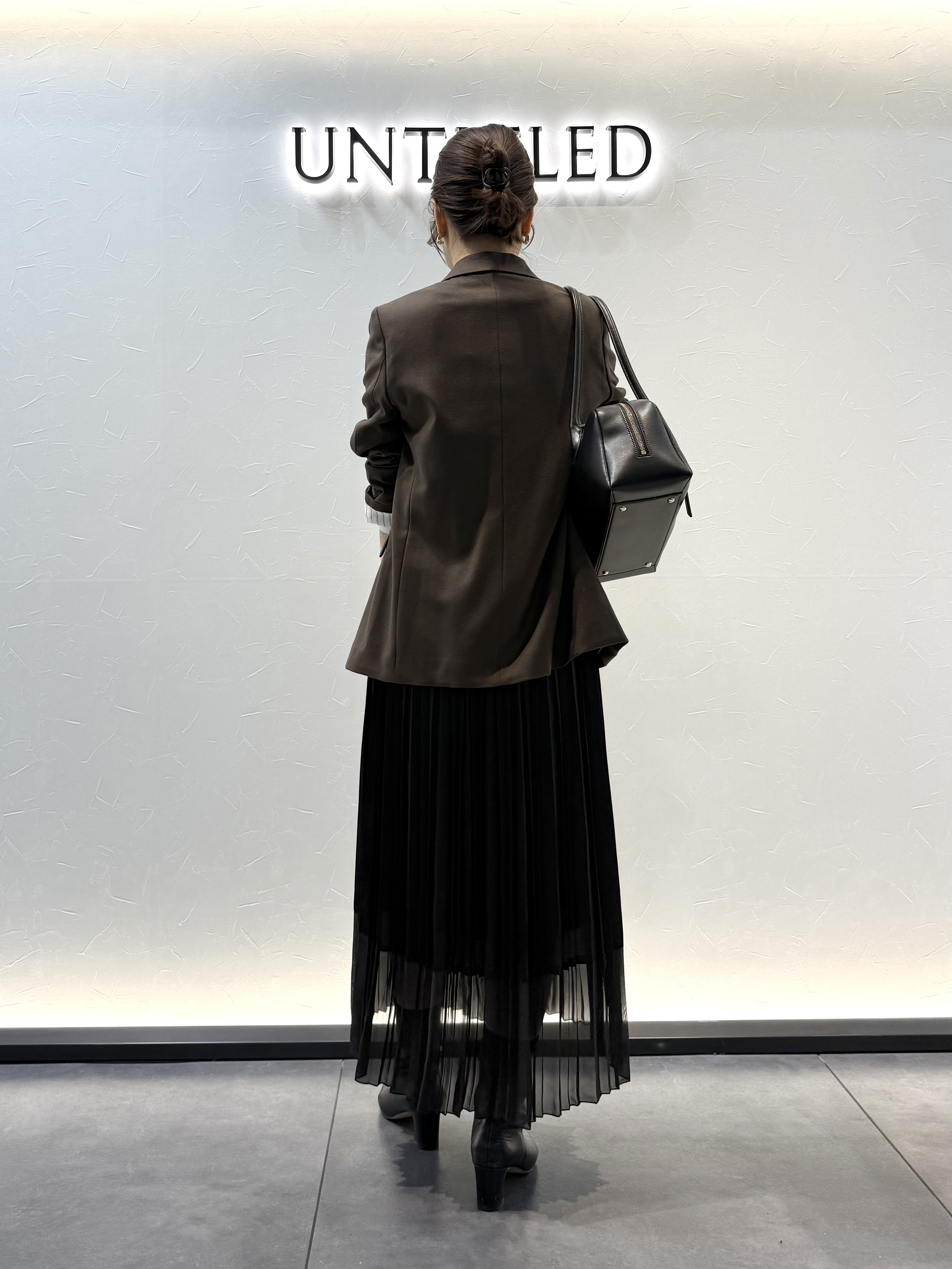かなえさんの「UNTITLED｜【セットアップ可/ライトアウター/仕事着スーツ】ウールダブルジャケット」を使ったコーディネート