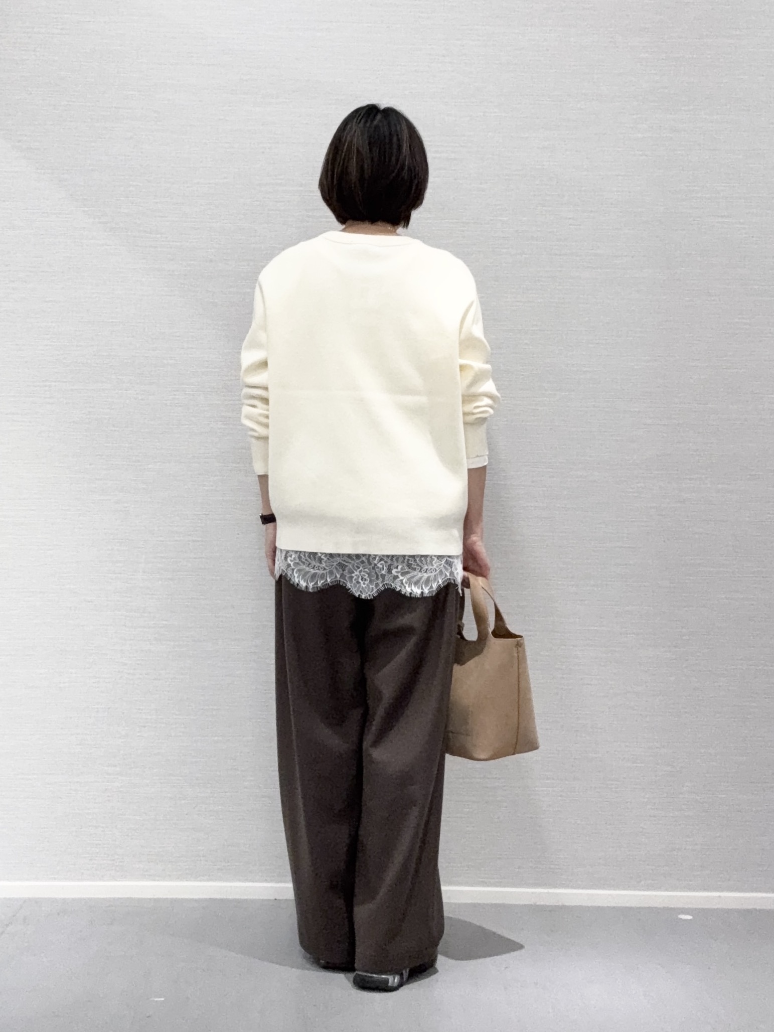 Yukoさんの「UNTITLED｜【きれいめカジュアル】スウェットライクニットプルオーバー」を使ったコーディネート