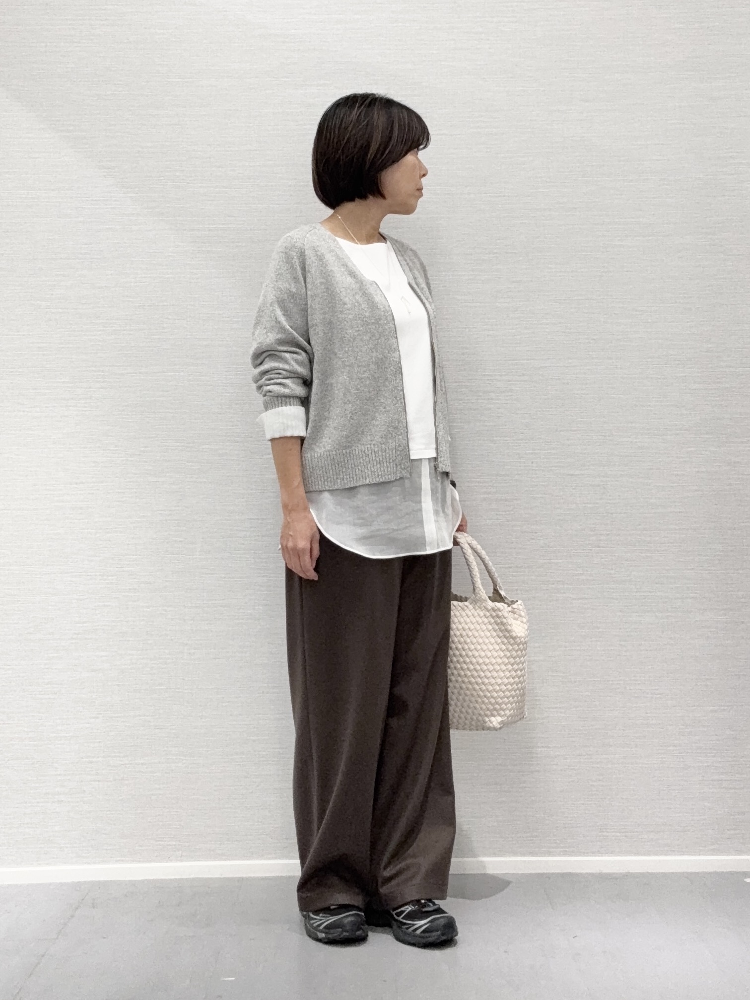 Yukoさんの「UNTITLED｜【店頭人気！】杢調ジップカーディガン」を使ったコーディネート