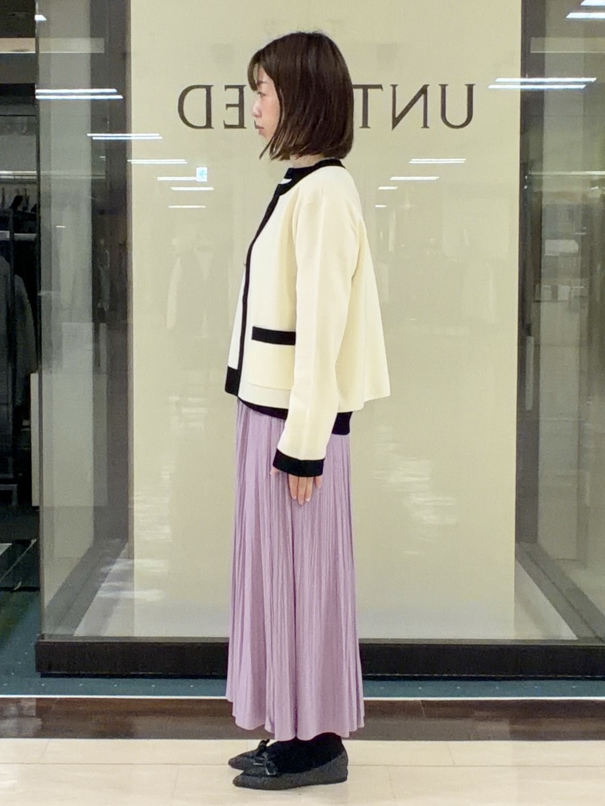 RIOさんの「UNTITLED｜【アンサンブル可/上品映え】モールラインクルーネックニット」を使ったコーディネート