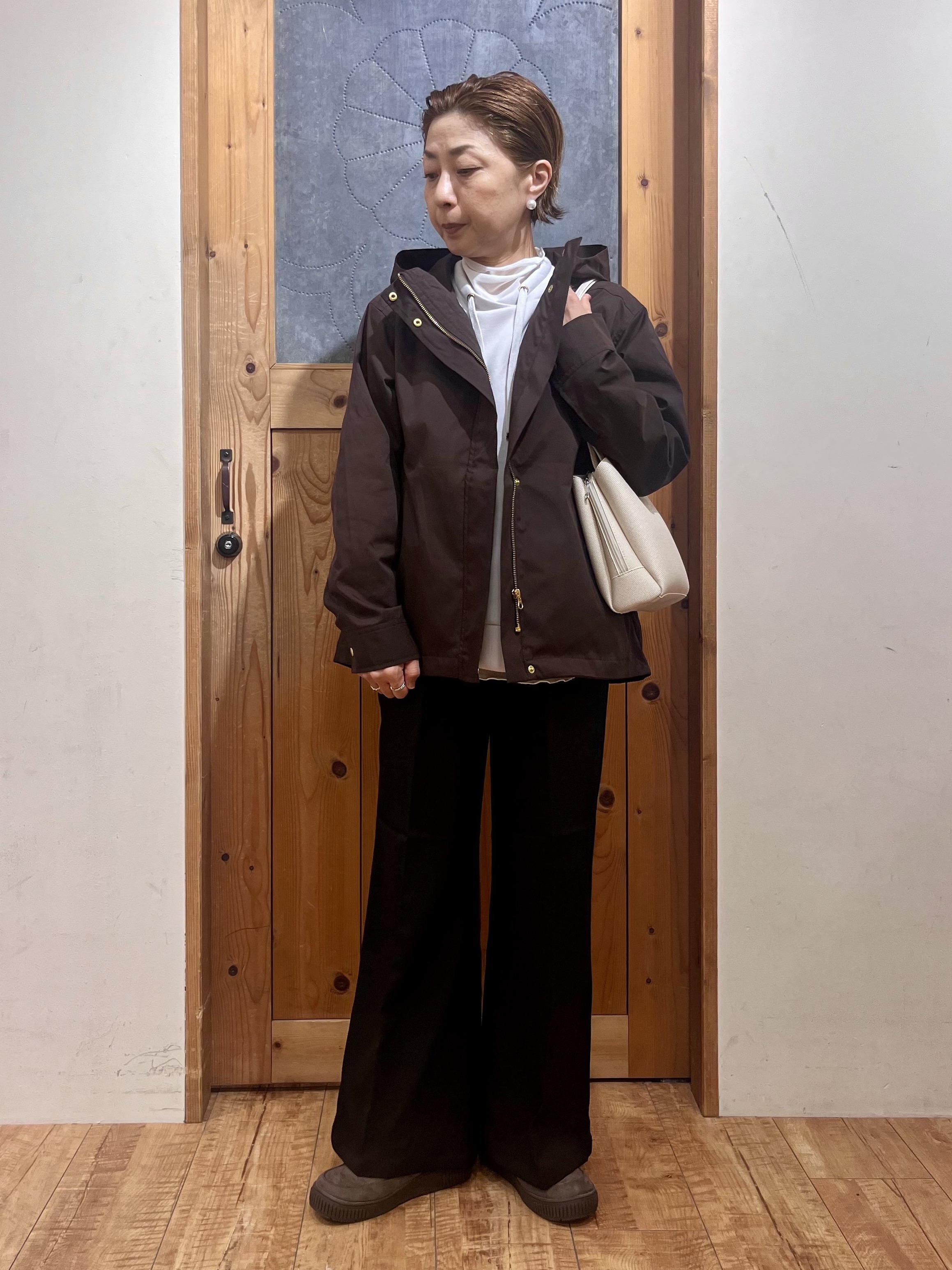 ゆみさんの「SHOO･LA･RUE｜【洗濯機可/撥水/マルチWAY】ファーライナー付き 毎日欲張りマンパ」を使ったコーディネート