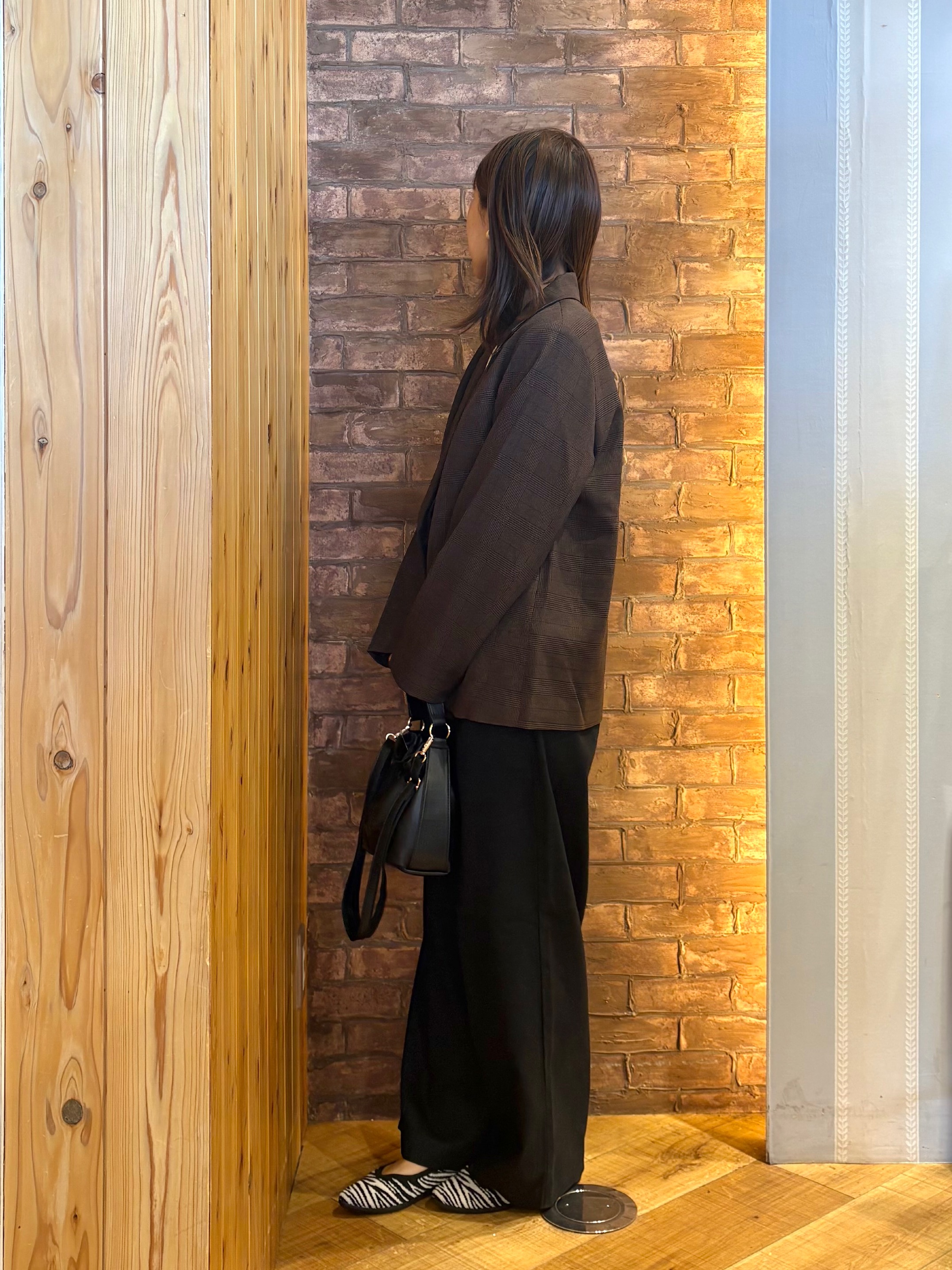 mieさんの「SHOO･LA･RUE｜【セットアップ可/洗濯後しわになりにくい】ウールフィール ダブルジャケット」を使ったコーディネート