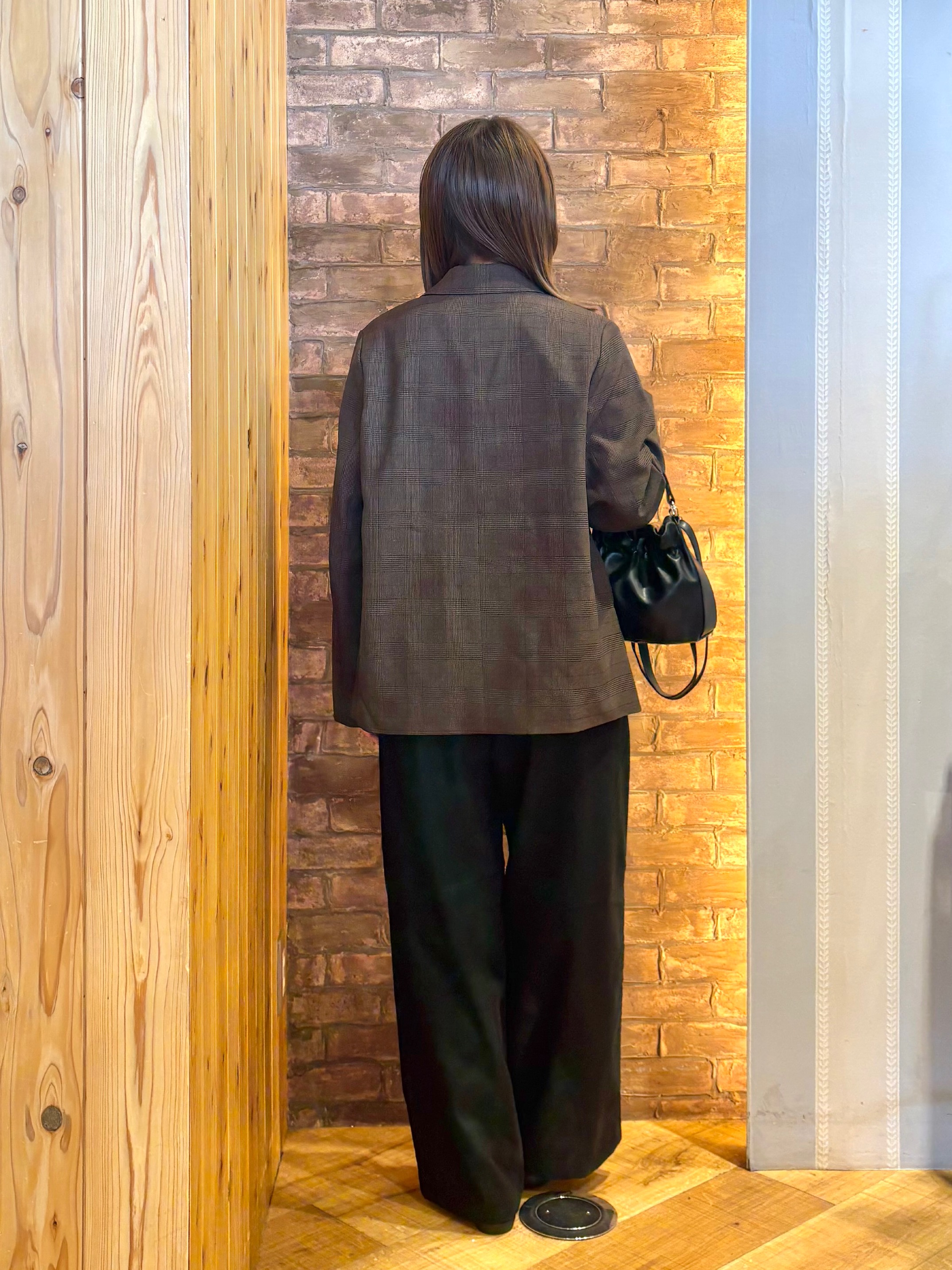 mieさんの「SHOO･LA･RUE｜【セットアップ可/洗濯後しわになりにくい】ウールフィール ダブルジャケット」を使ったコーディネート
