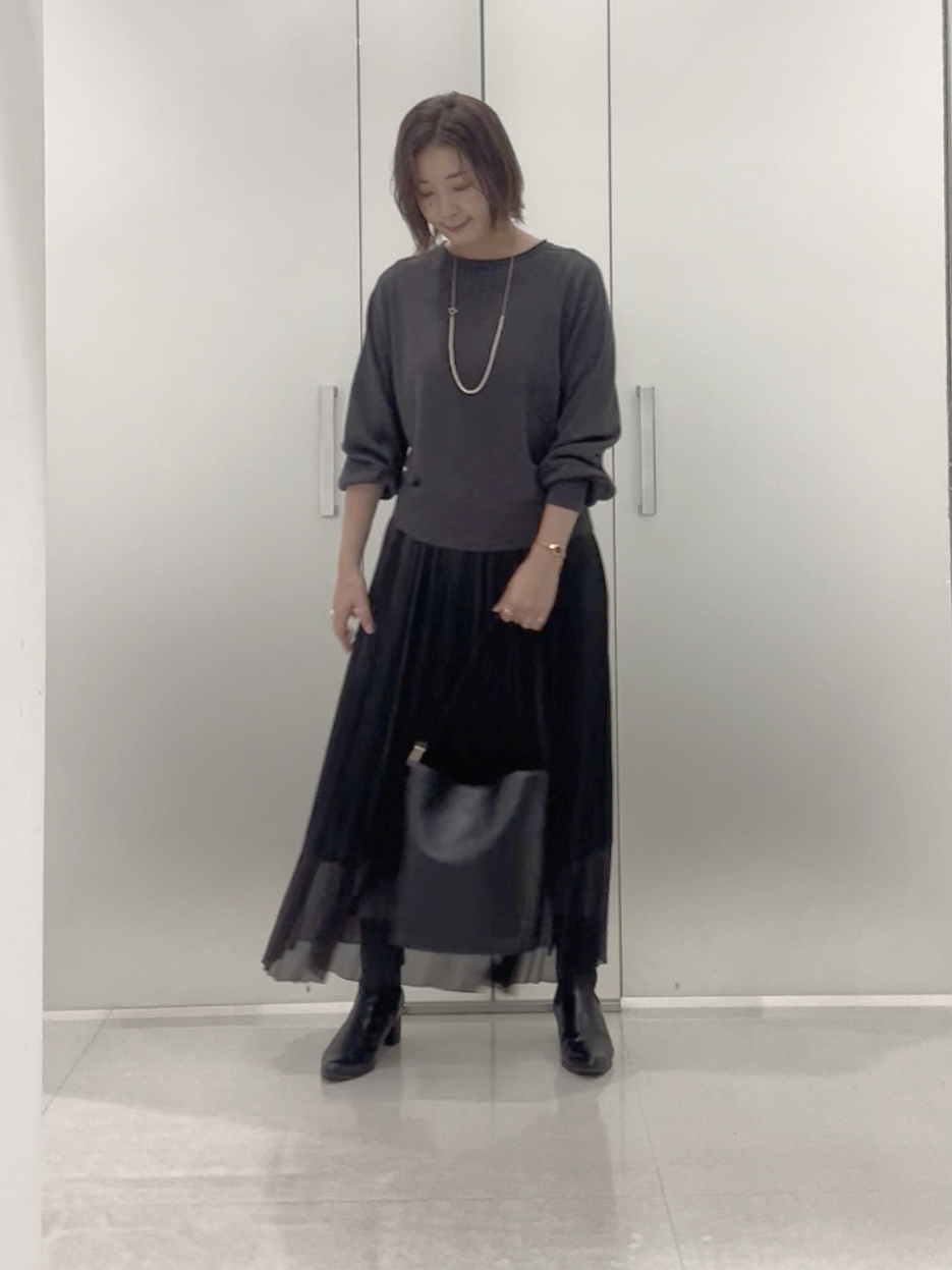 まどかさんの「UNTITLED｜【店頭人気！/8色展開】ボリュームスリーブニットプルオーバー」を使ったコーディネート