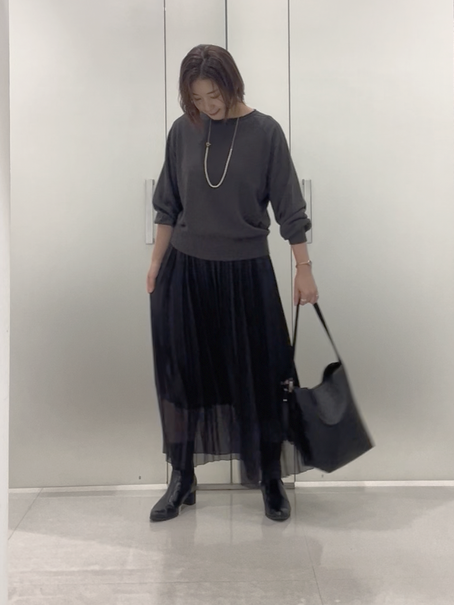 まどかさんの「UNTITLED｜【店頭人気！/8色展開】ボリュームスリーブニットプルオーバー」を使ったコーディネート