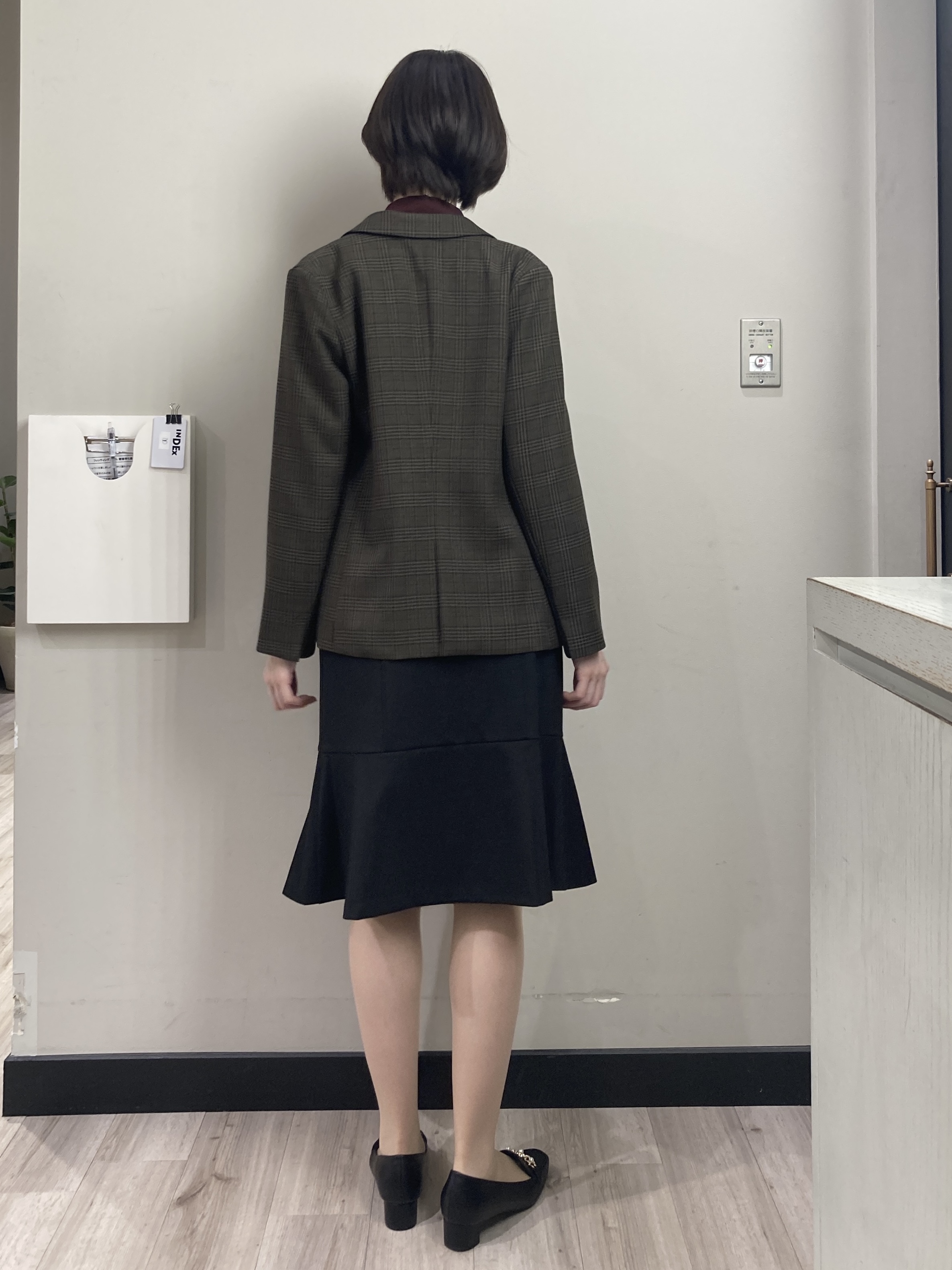 わかさんの「index｜【セットアップ可】ストレッチツイルダブルブレストテーラードジャケット《洗濯機OK／防シワ》」を使ったコーディネート