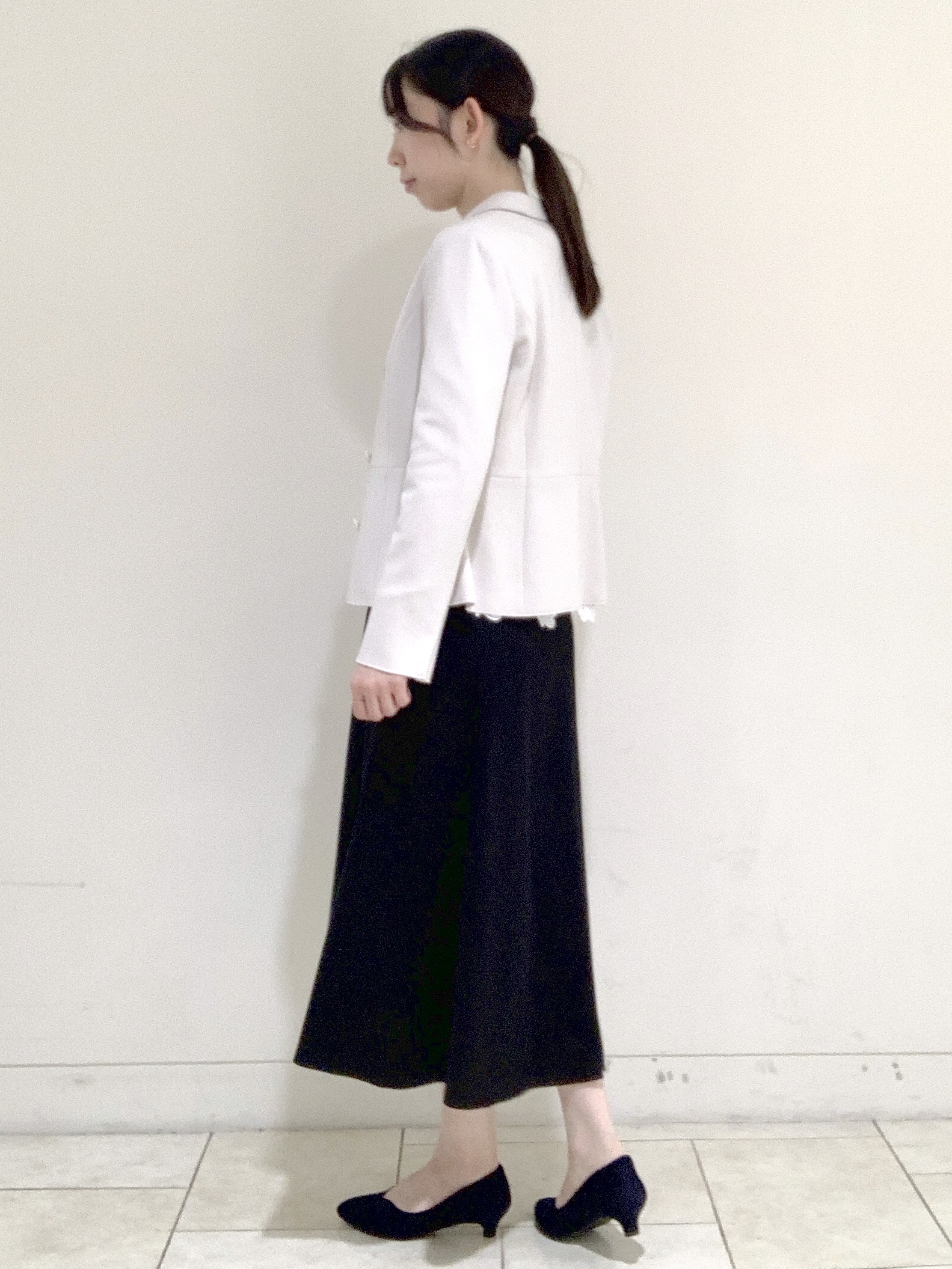 ヤマグチさんの「Reflect｜【SS-4Lサイズ／セットアップ可】ペプラムデザイン テーラードジャケット」を使ったコーディネート