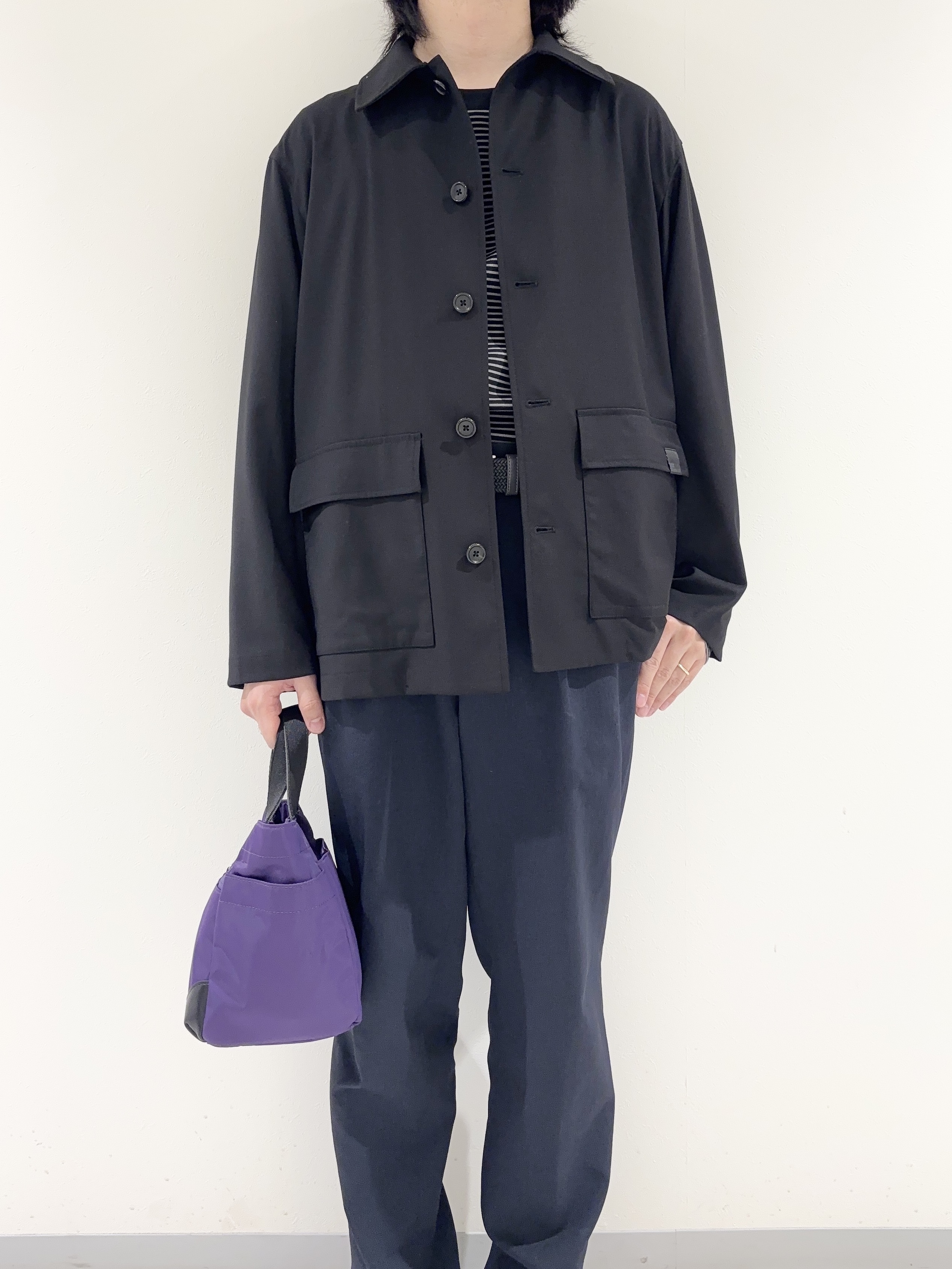 及川さんの「TAKEO KIKUCHI｜ストレッチカバーオールジャケット」を使ったコーディネート