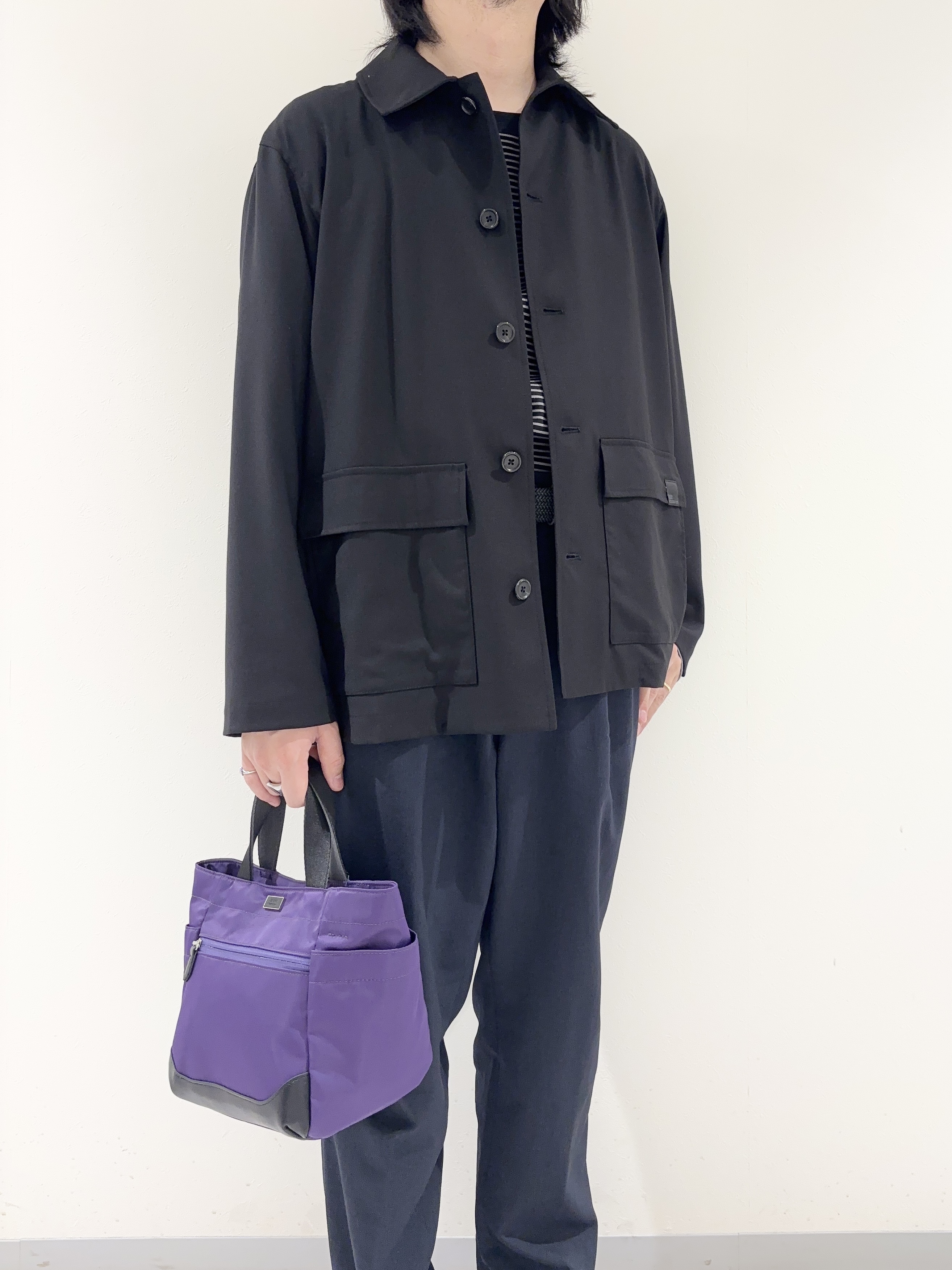 及川さんの「TAKEO KIKUCHI｜ストレッチカバーオールジャケット」を使ったコーディネート