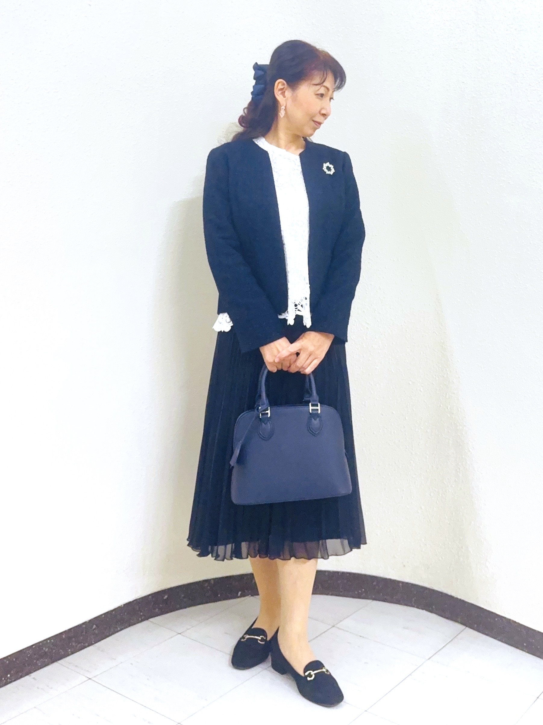 ⭐︎Eimi⭐︎さんの「Reflect｜【SS-4Lサイズ／通勤／セレモニー】ケミカルレースブラウス」を使ったコーディネート