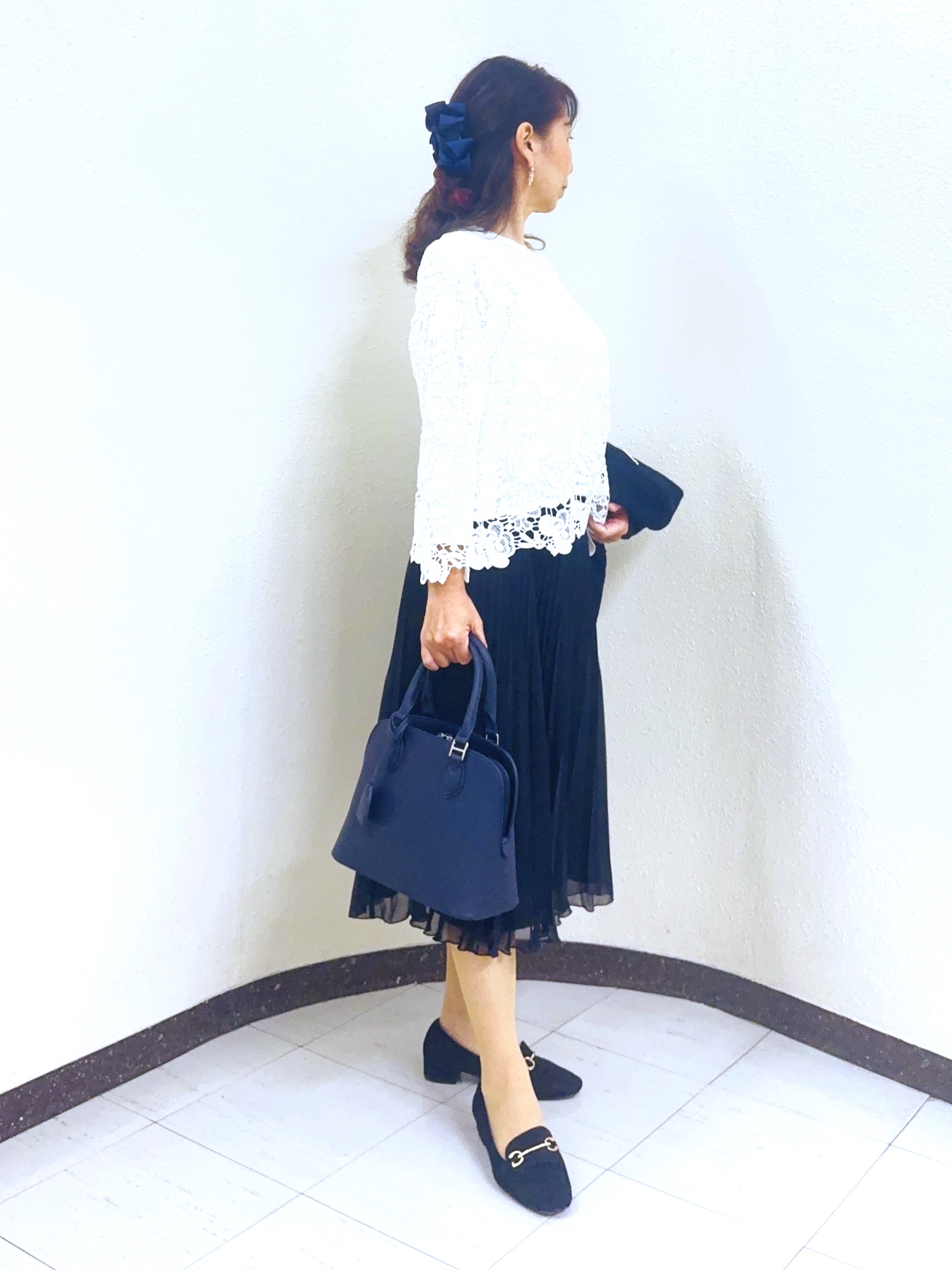 ⭐︎Eimi⭐︎さんの「Reflect｜【SS-4Lサイズ／通勤／セレモニー】ケミカルレースブラウス」を使ったコーディネート