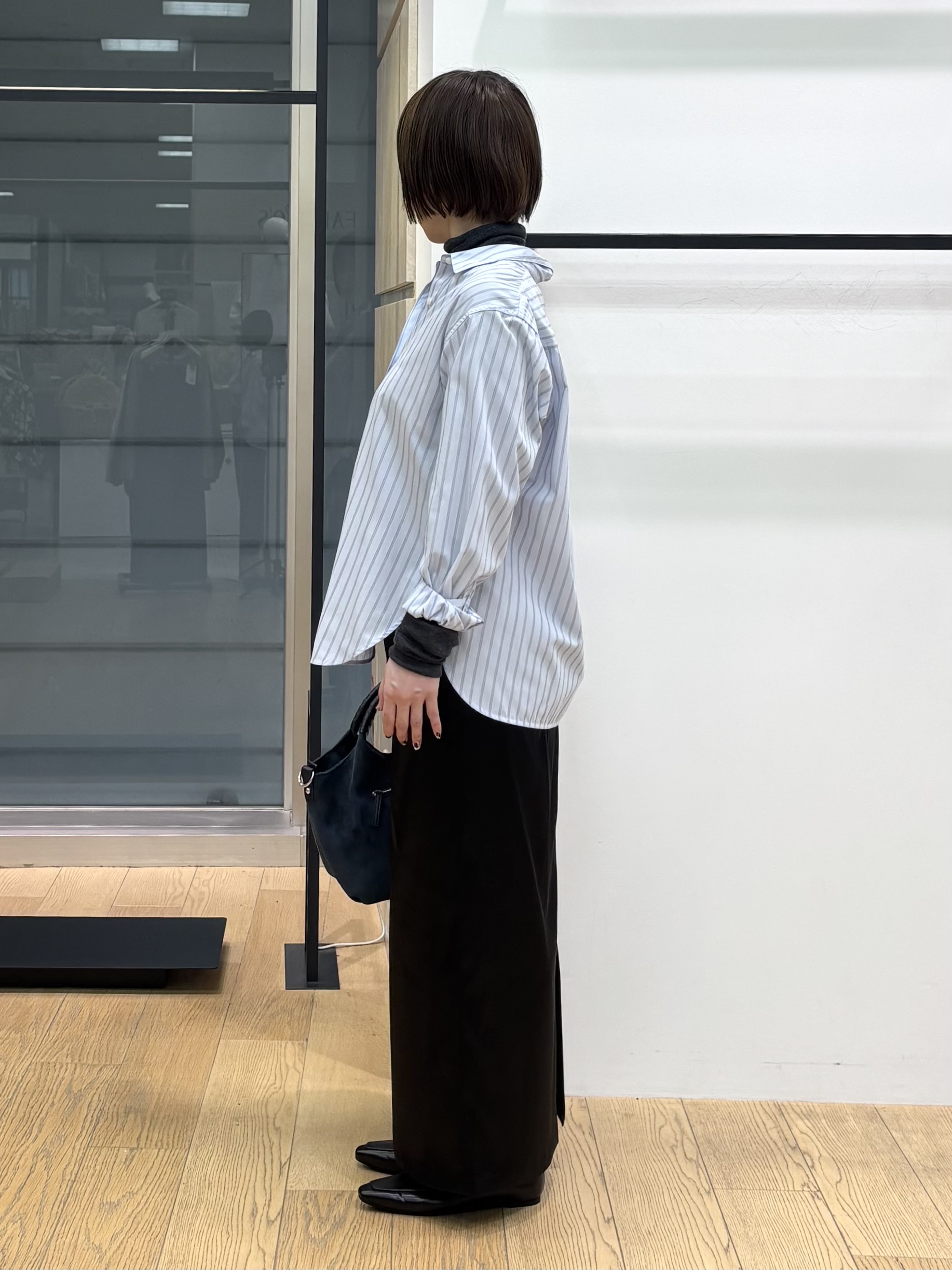 asamiさんの「INDIVI｜【2WAY／ストライプ柄】ベーシックシャツ」を使ったコーディネート