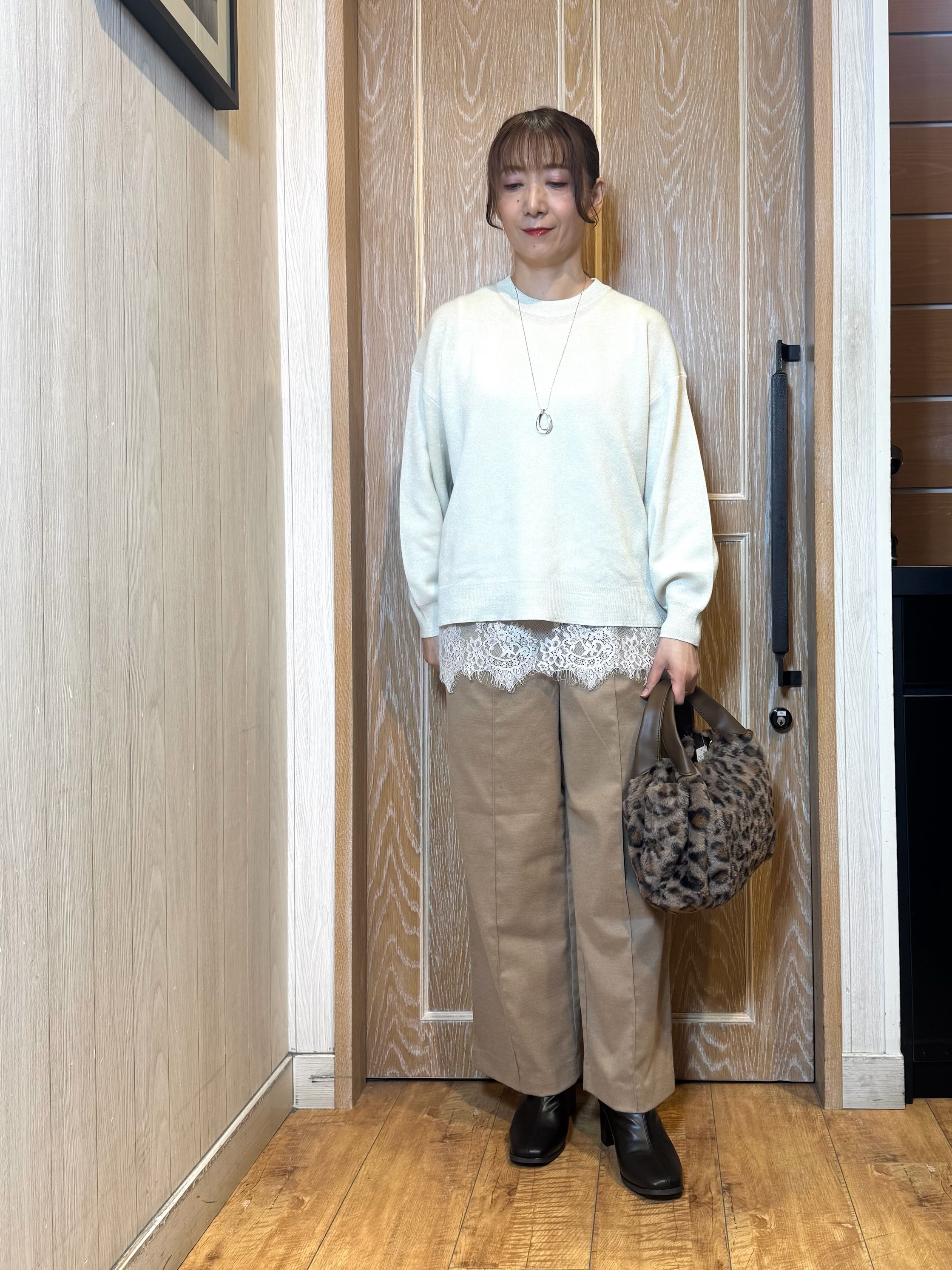 KAORIさんの「SHOO･LA･RUE｜【撥水/S-LL/洗濯機可】ウエスト絞れる キルト中綿ジャケット」を使ったコーディネート